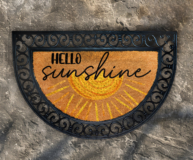 Sunshine Welcome: Brighten Your Home with this Unique Patio Mat