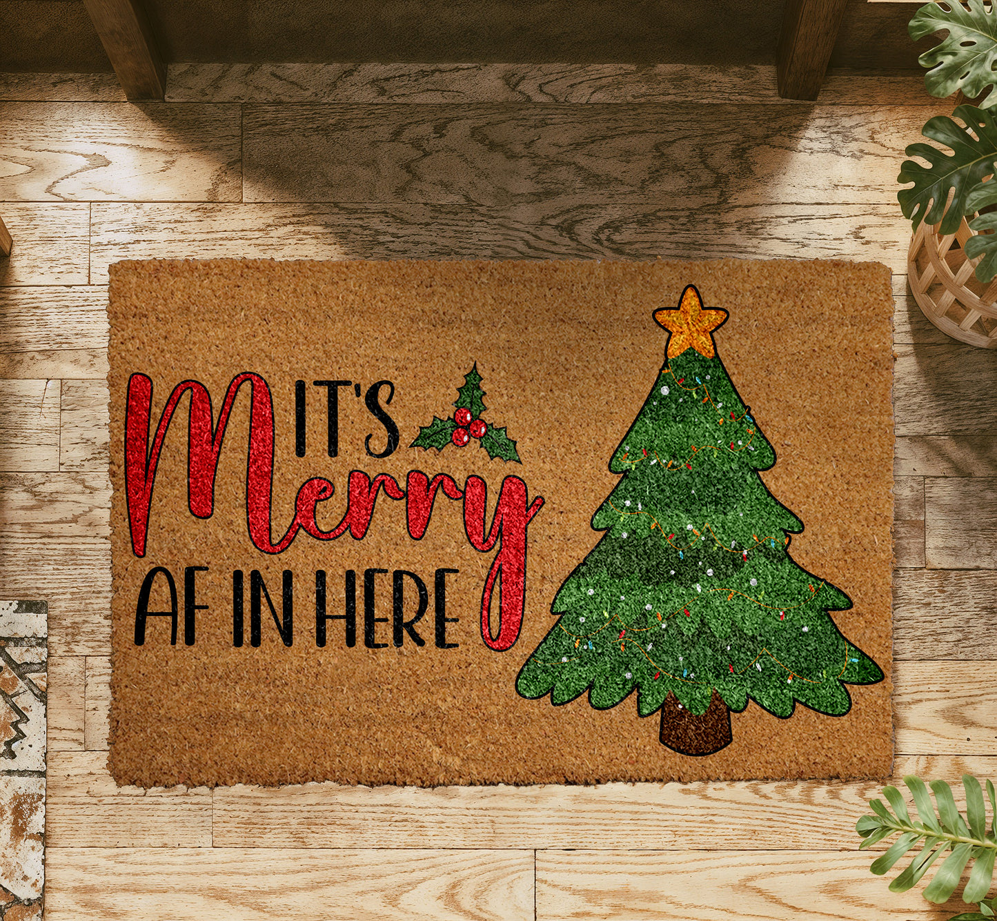 Merry AF Christmas Doormat β Festive, Funny, and Cute!