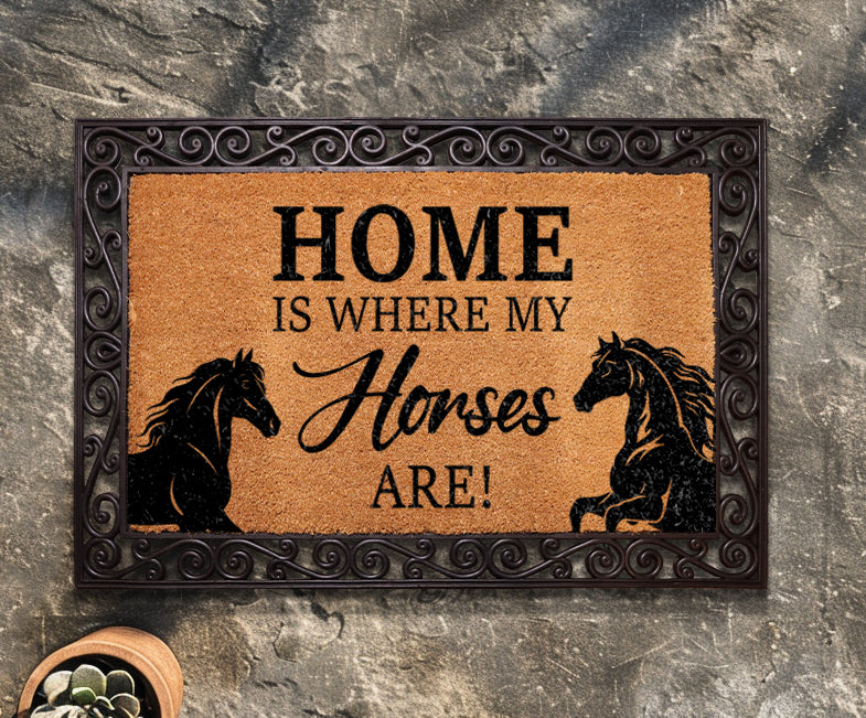 Horse Lover's Welcome Mat: Equestrian Charm for Your Home