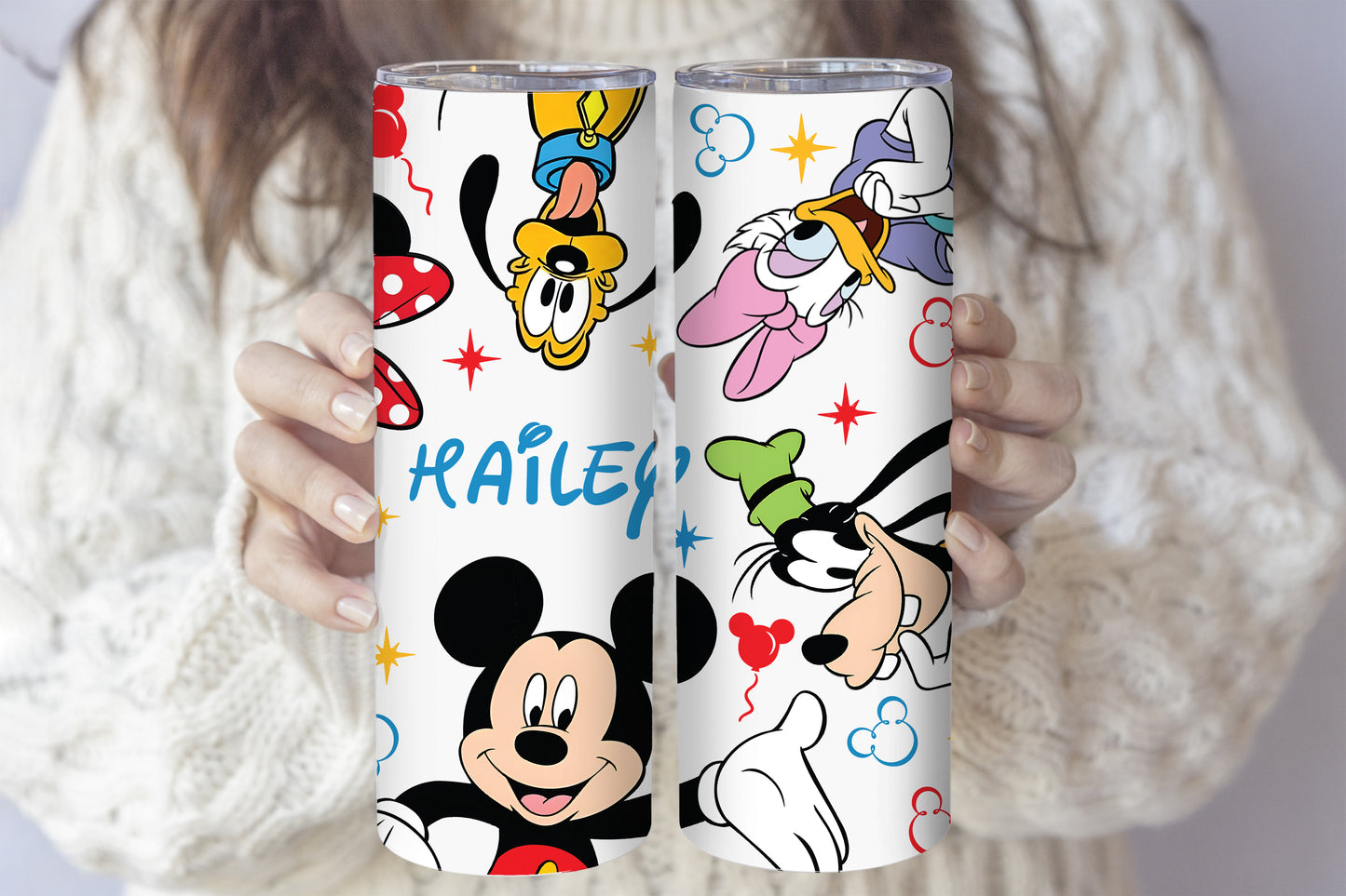 Custom Mickey & Friends Tumbler, Stainless Steel WDW Magic Kingdom
