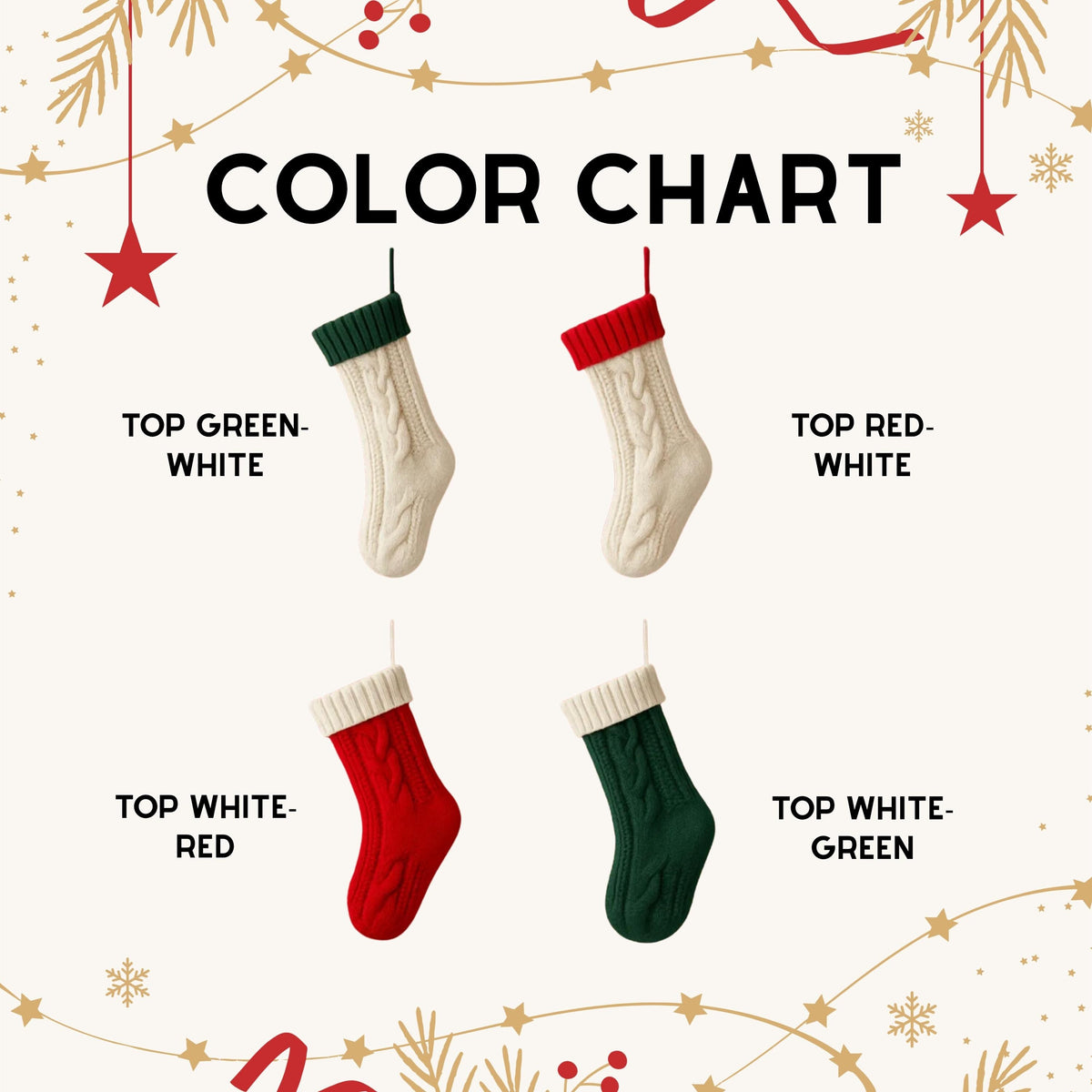 Fun Titles & Nicknames 2025 Embroidered Christmas Stockings, Knitted Family Stocking
