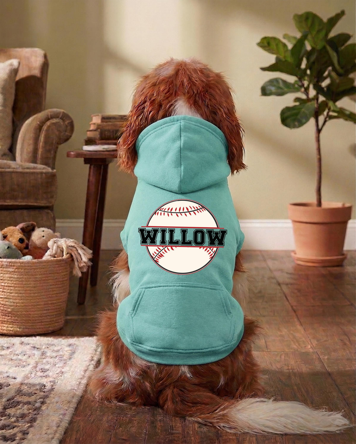 Custom Baseball Dog Hoodie, Sports Team Pet Personalized Clothes, Sports Fan Dog Apparel, Baseball Pet Jersey, Dog Birthday Gift