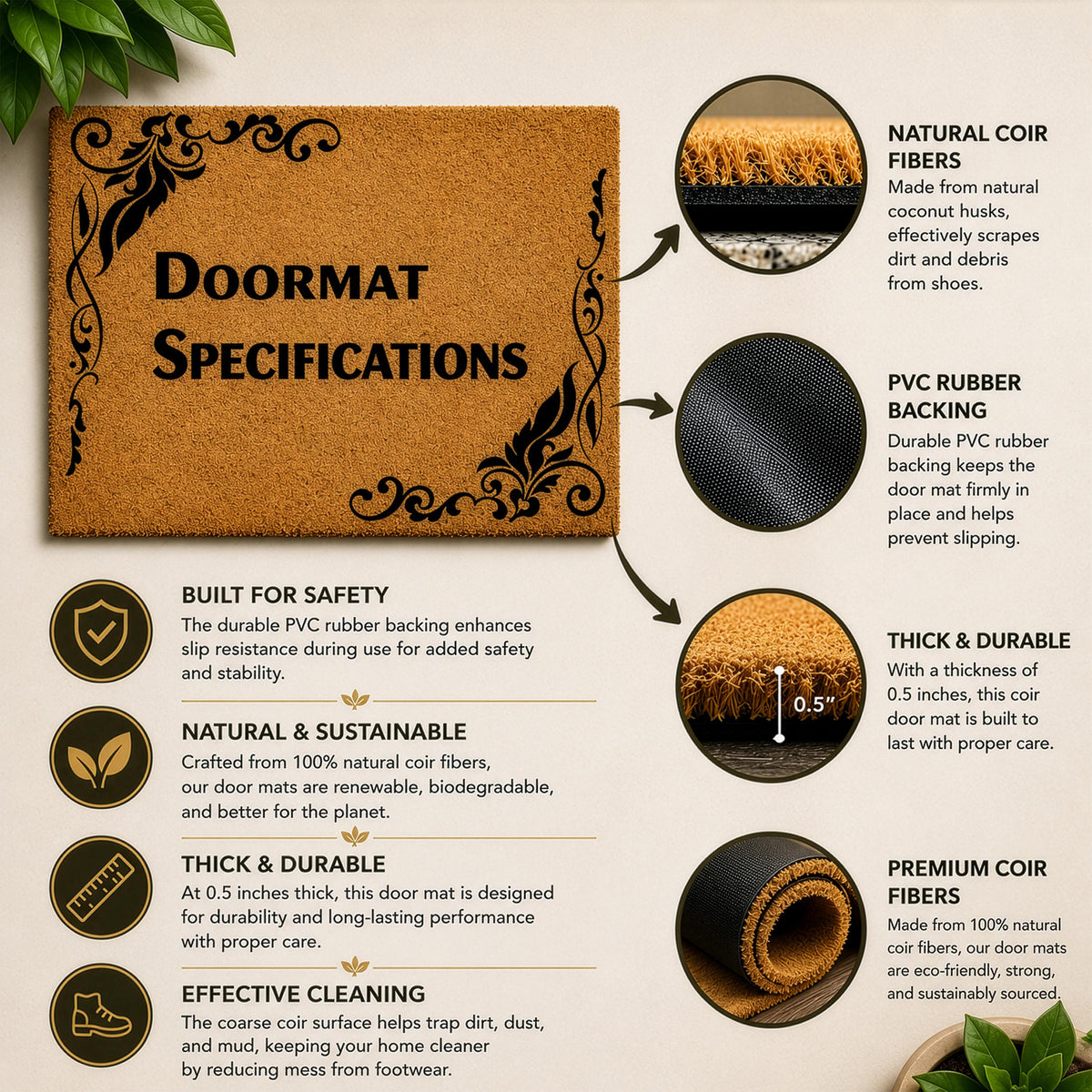 Personalized May God Bless Our Home Welcome Interchangeable Set Doormat