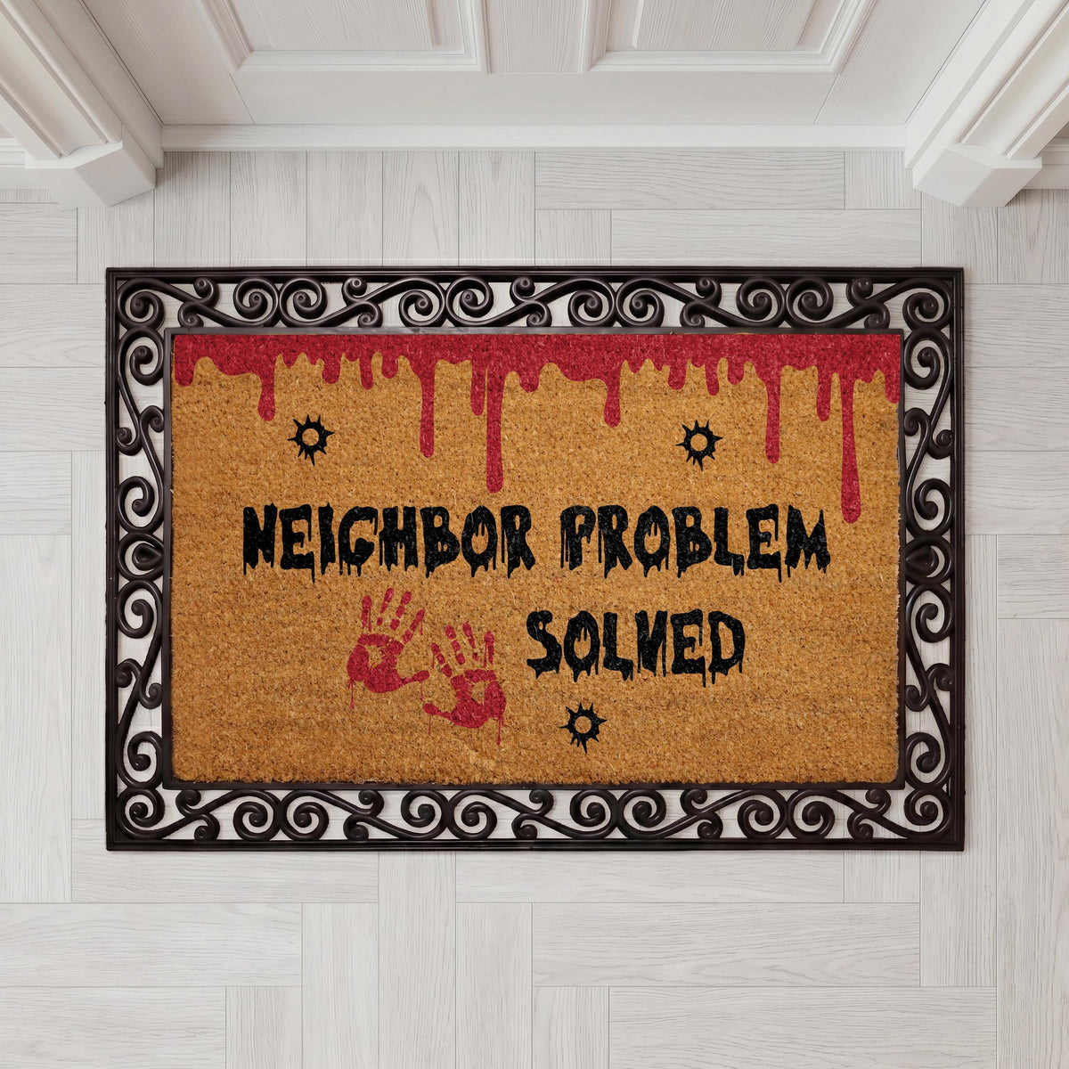 Interchangeable Halloween Doormat, Horror Movie Inspired Welcome Mat, Spooky Season Decor