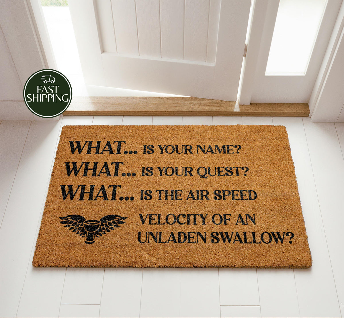 What Is Your Quest Doormat, Funny Medieval Welcome Mat