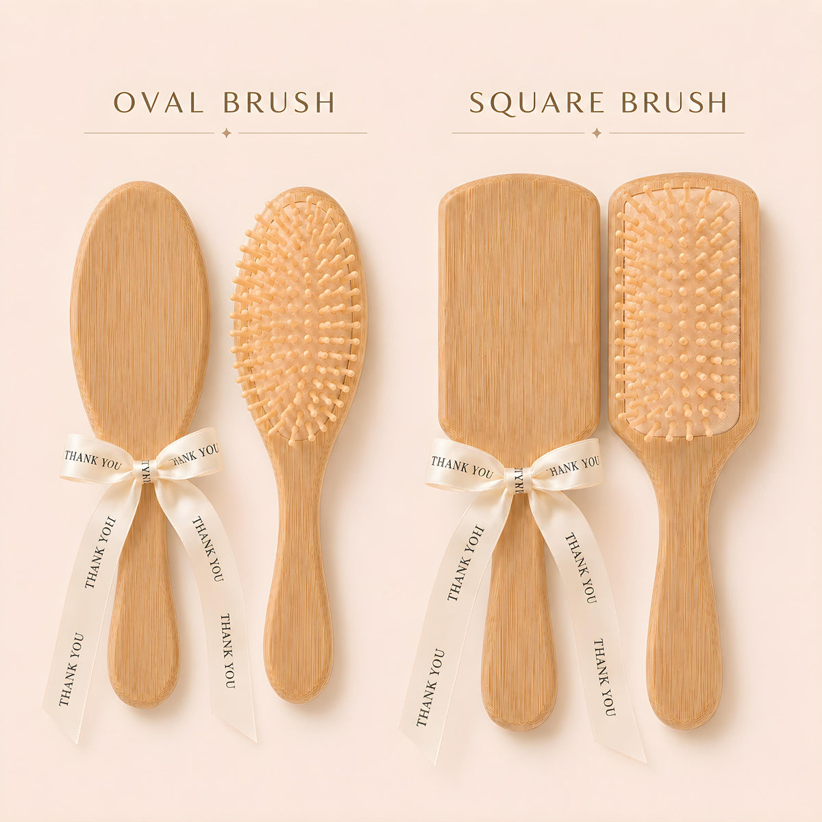 Custom Engraved Bamboo Paddle Hair Brush, Bridesmaid Gift