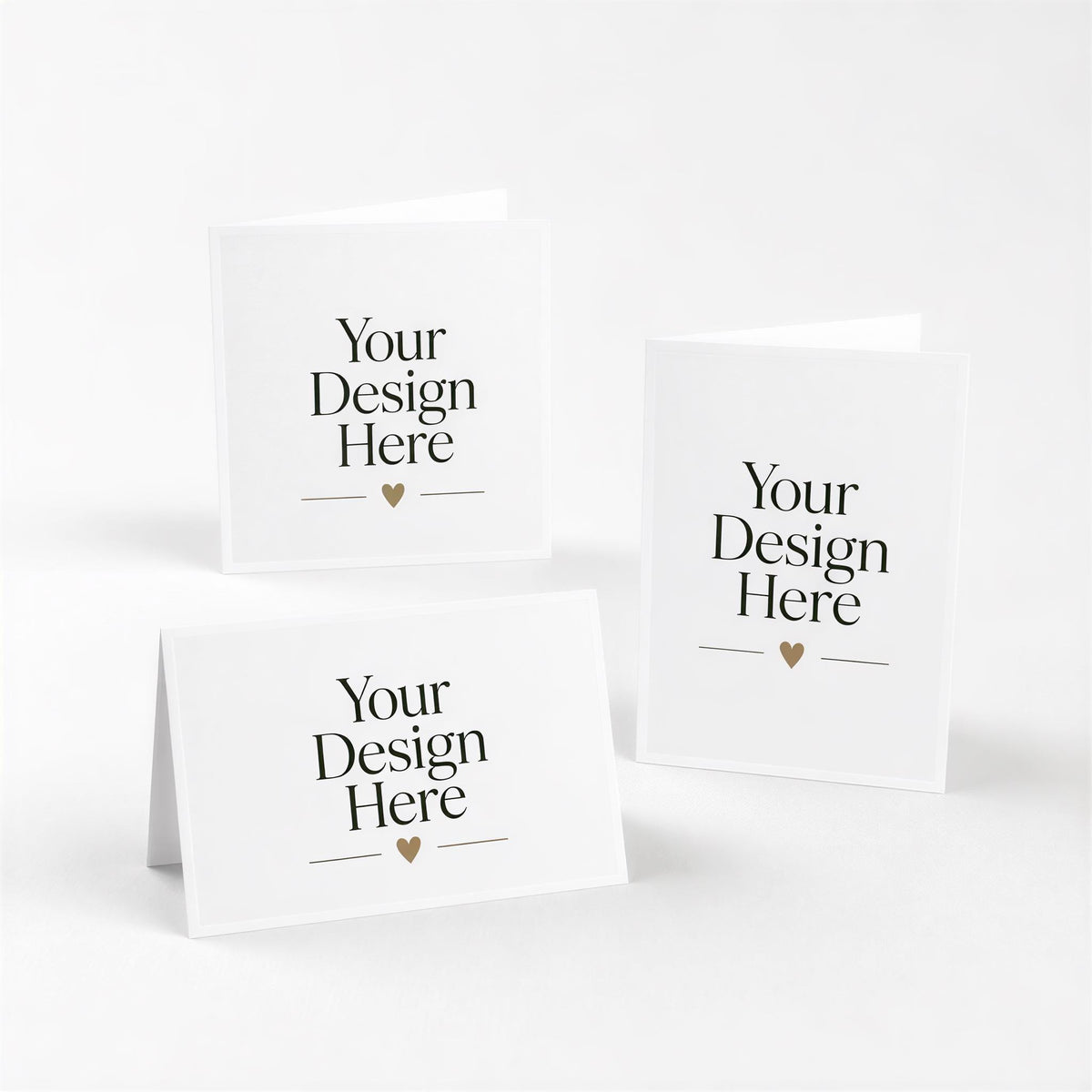 Custom Photo Greeting Cards, 5x7 or 5.25" Square, Personalized Design (Envelopes Included)