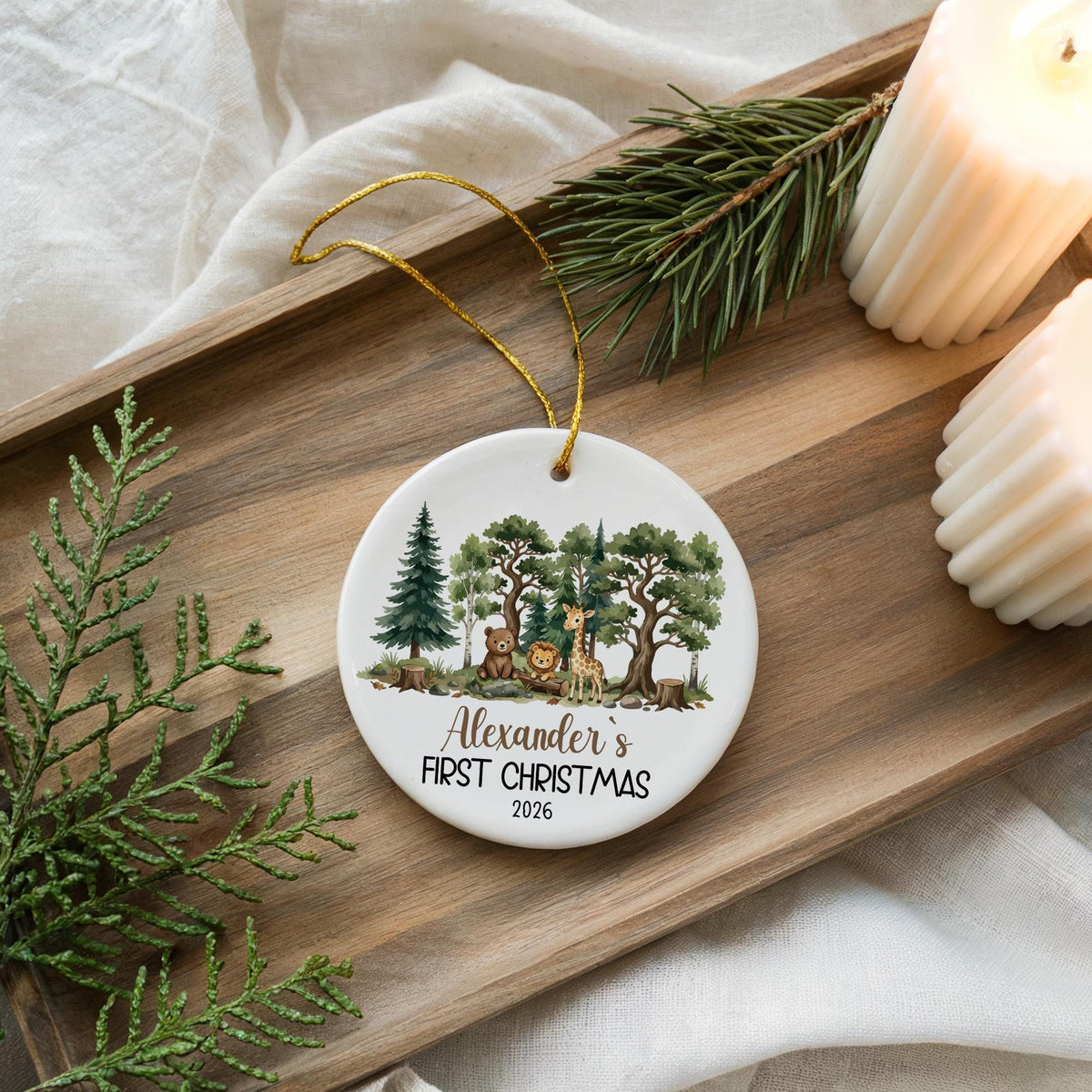 My First Christmas Photo Ornament, Baby Photo Xmas Decoration