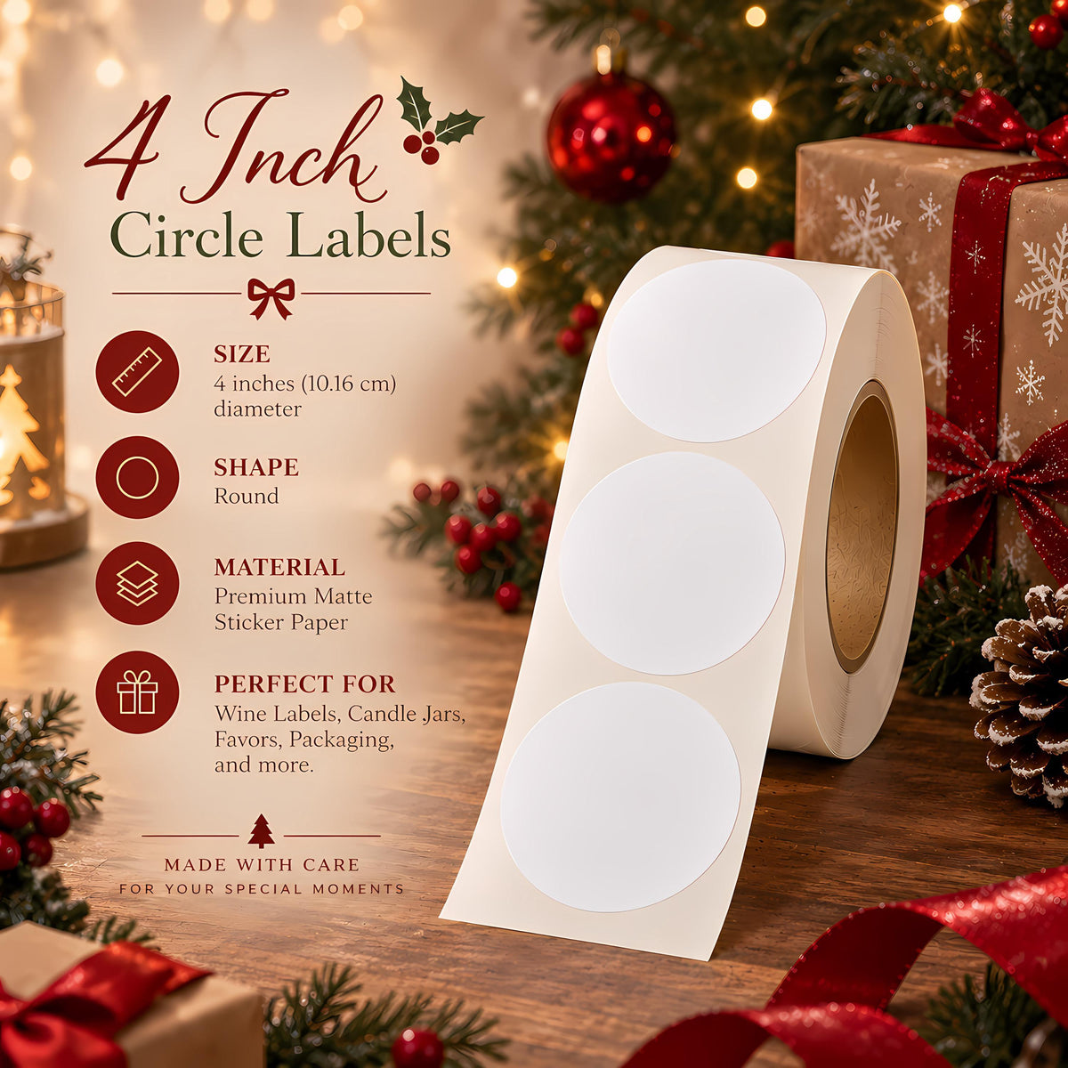 Santa Sleigh Gift Labels, Personalized Merry Christmas Stickers, Custom Holiday Packaging Seal, Kids Party Favor Tag