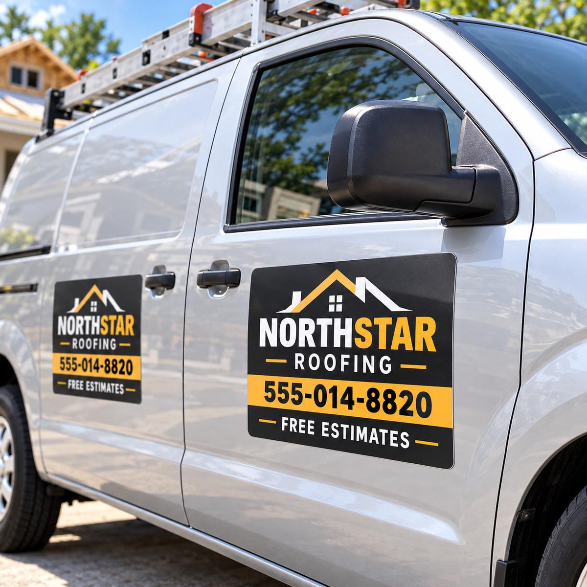 Custom Car Magnets, Full Color Business Vehicle Sign with Your Logo