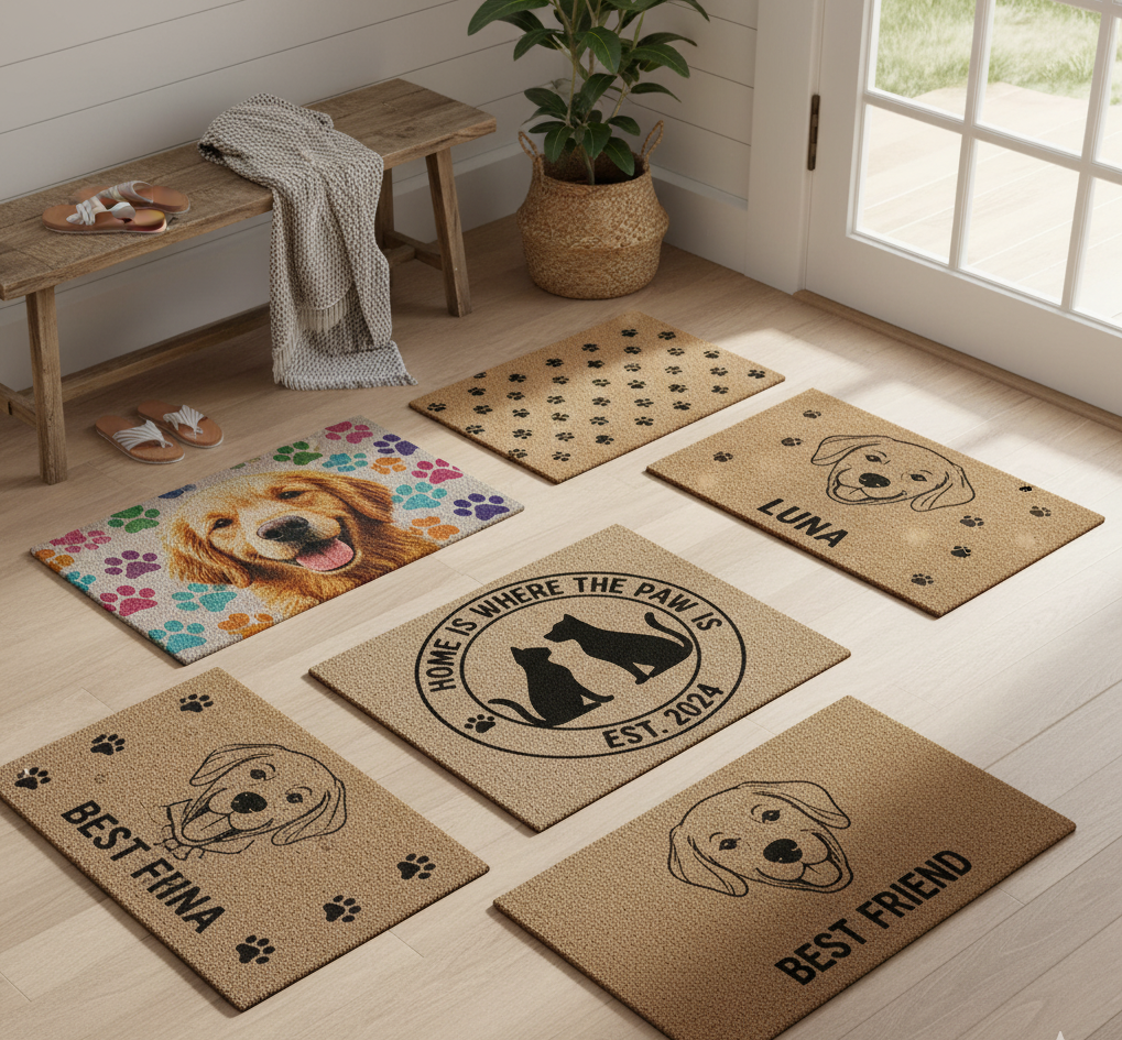 personalized door mats with pets