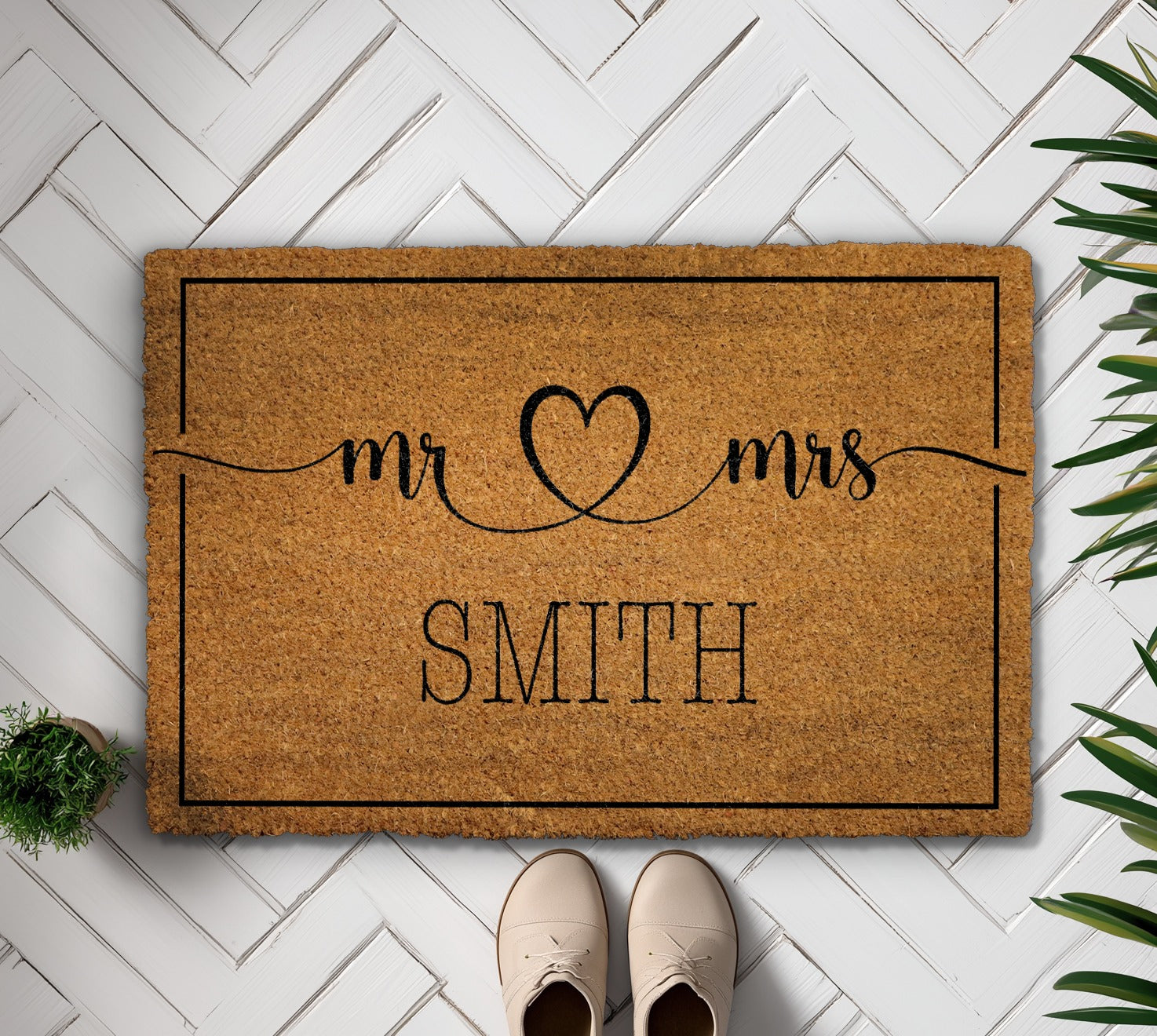 Personalized Mr And Mrs Doormat: The Perfect Newlywed Gift!