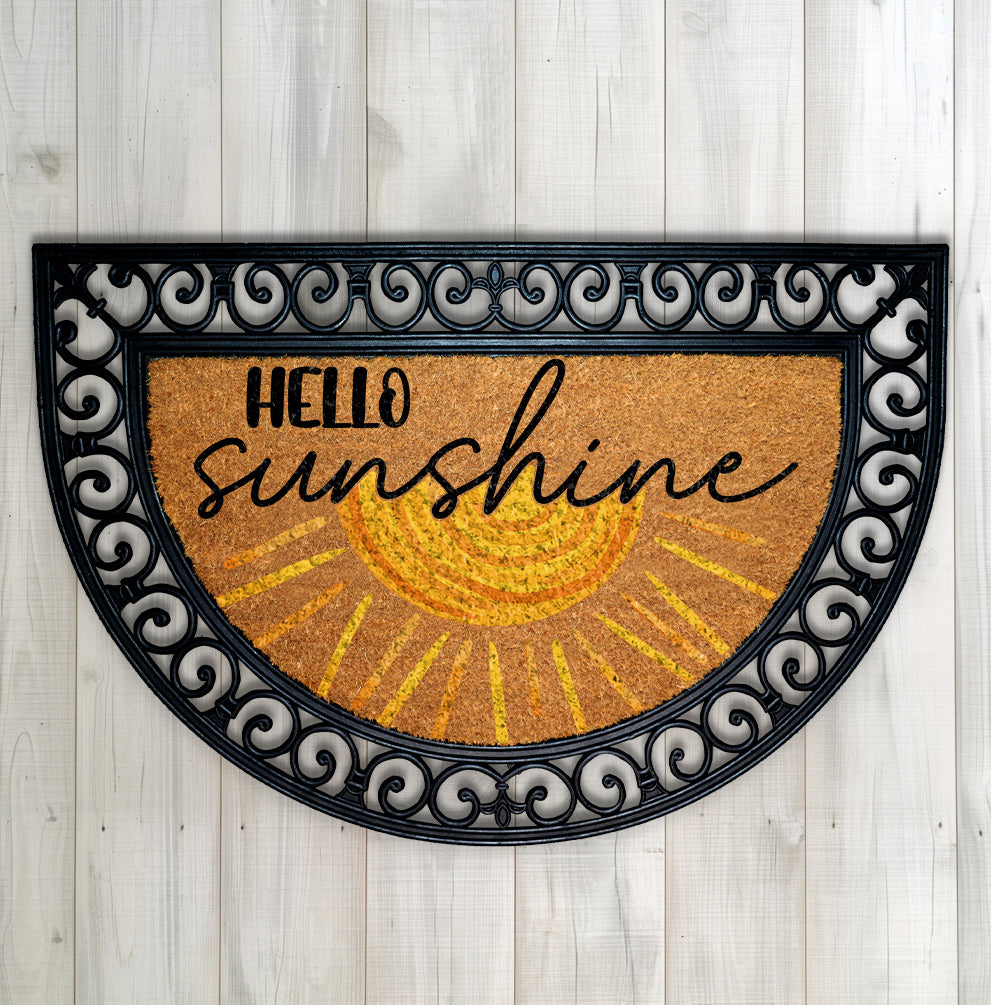 Sunshine Welcome: Brighten Your Home with this Unique Patio Mat