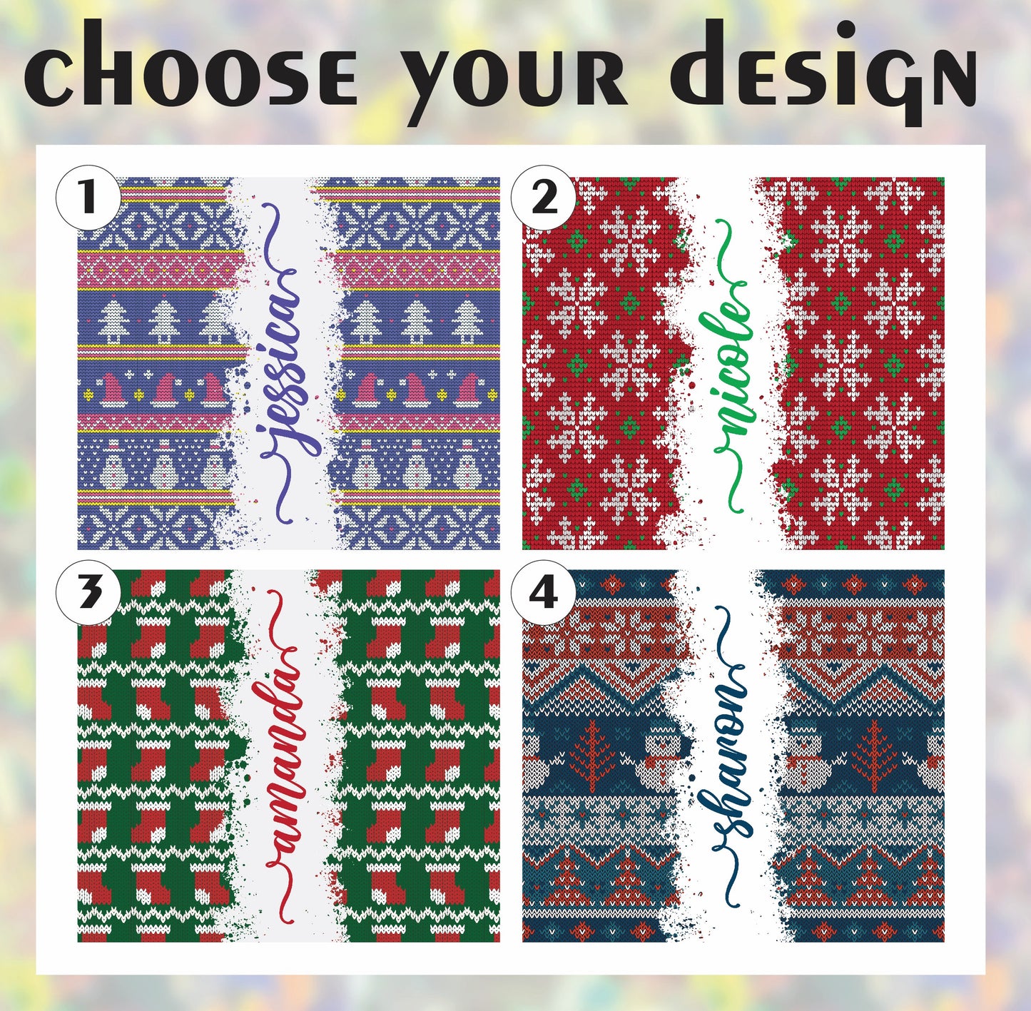 Design your knit pattern tumbler, the perfect holiday stocking stuffer!