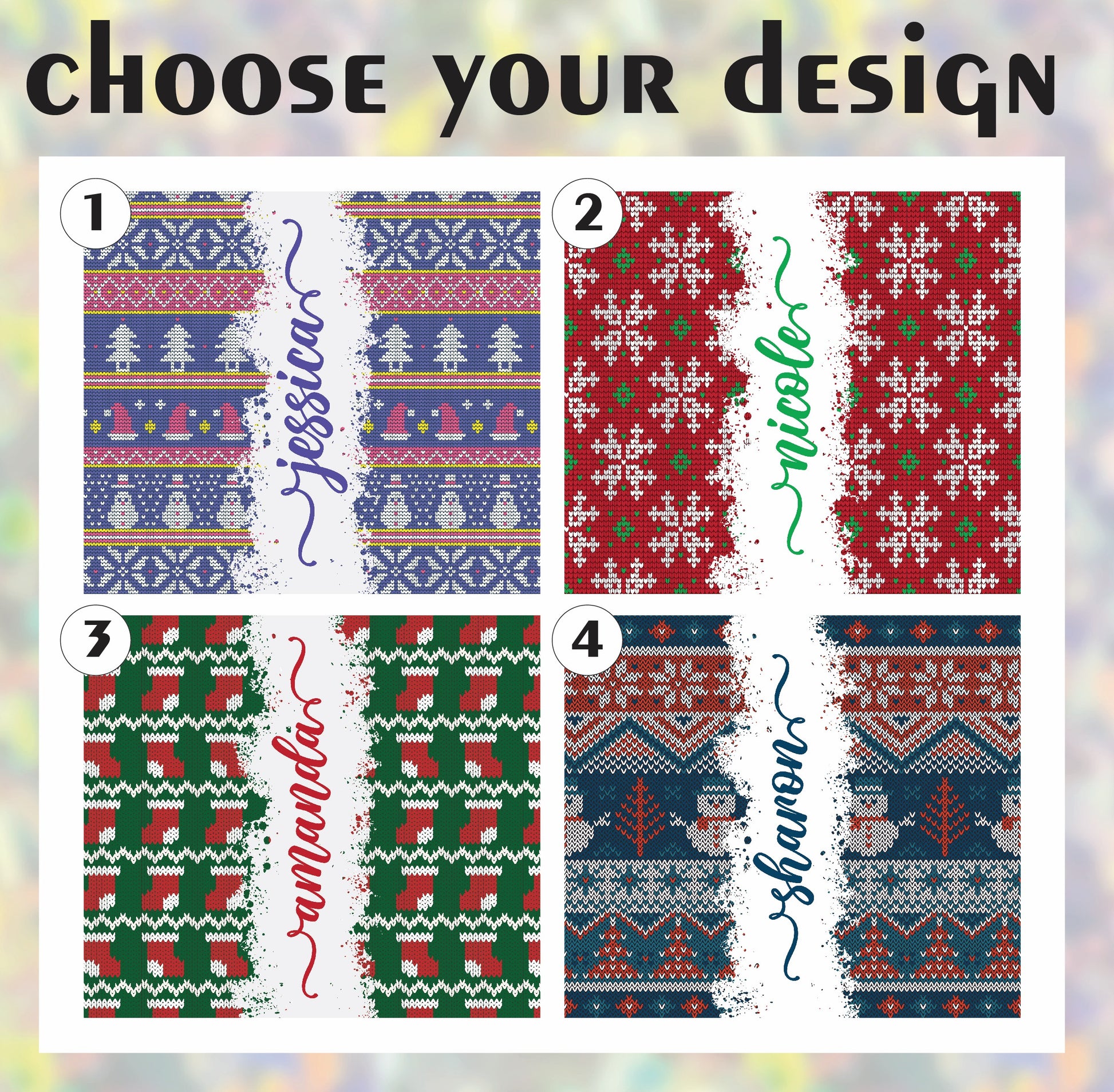 Design your knit pattern tumbler, the perfect holiday stocking stuffer!