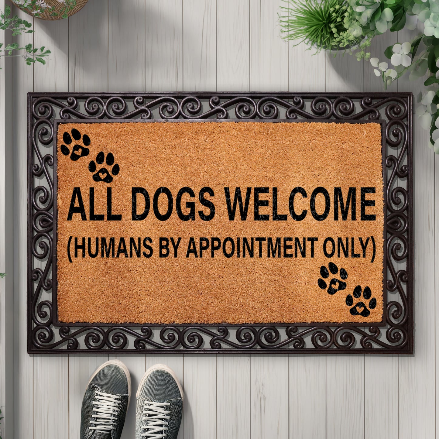 Whimsical Dog Welcome Mat, Perfect for Every Pet Lover!
