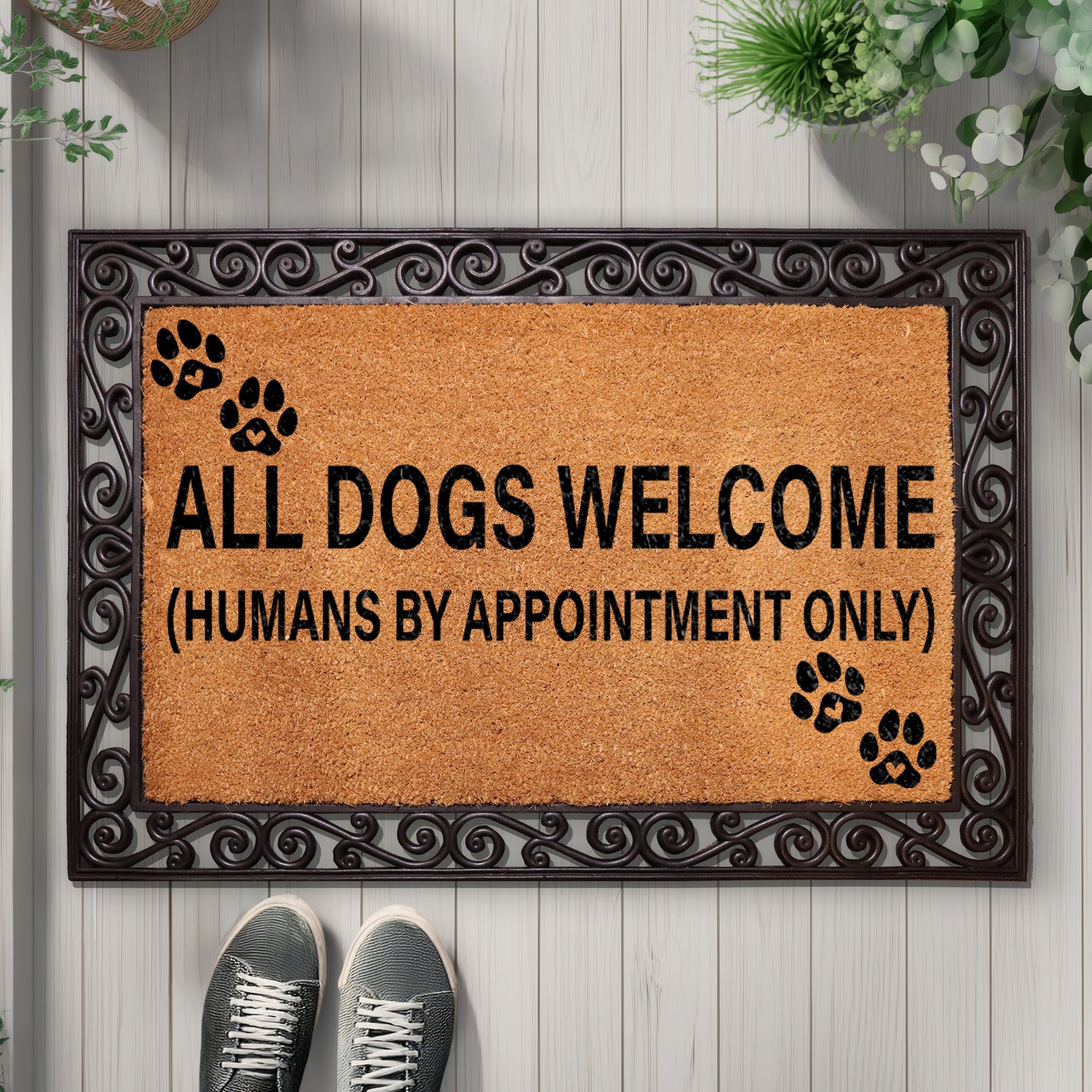 Whimsical Dog Welcome Mat, Perfect for Every Pet Lover!