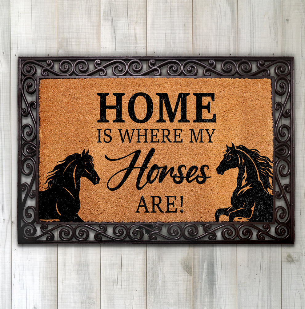 Horse Lover's Welcome Mat: Equestrian Charm for Your Home