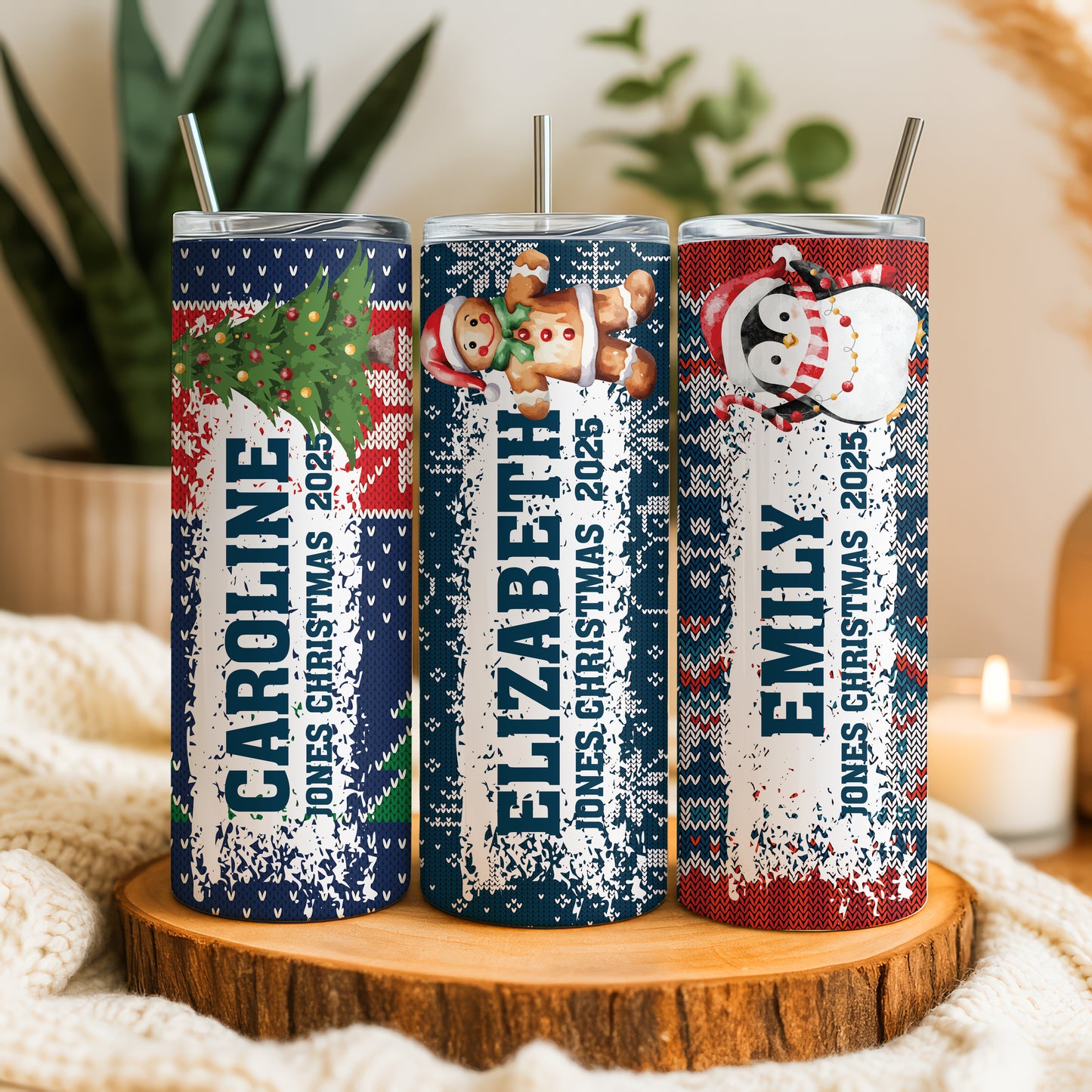 Personalize your Holiday Cheer with Festive Family Tumblers & More!