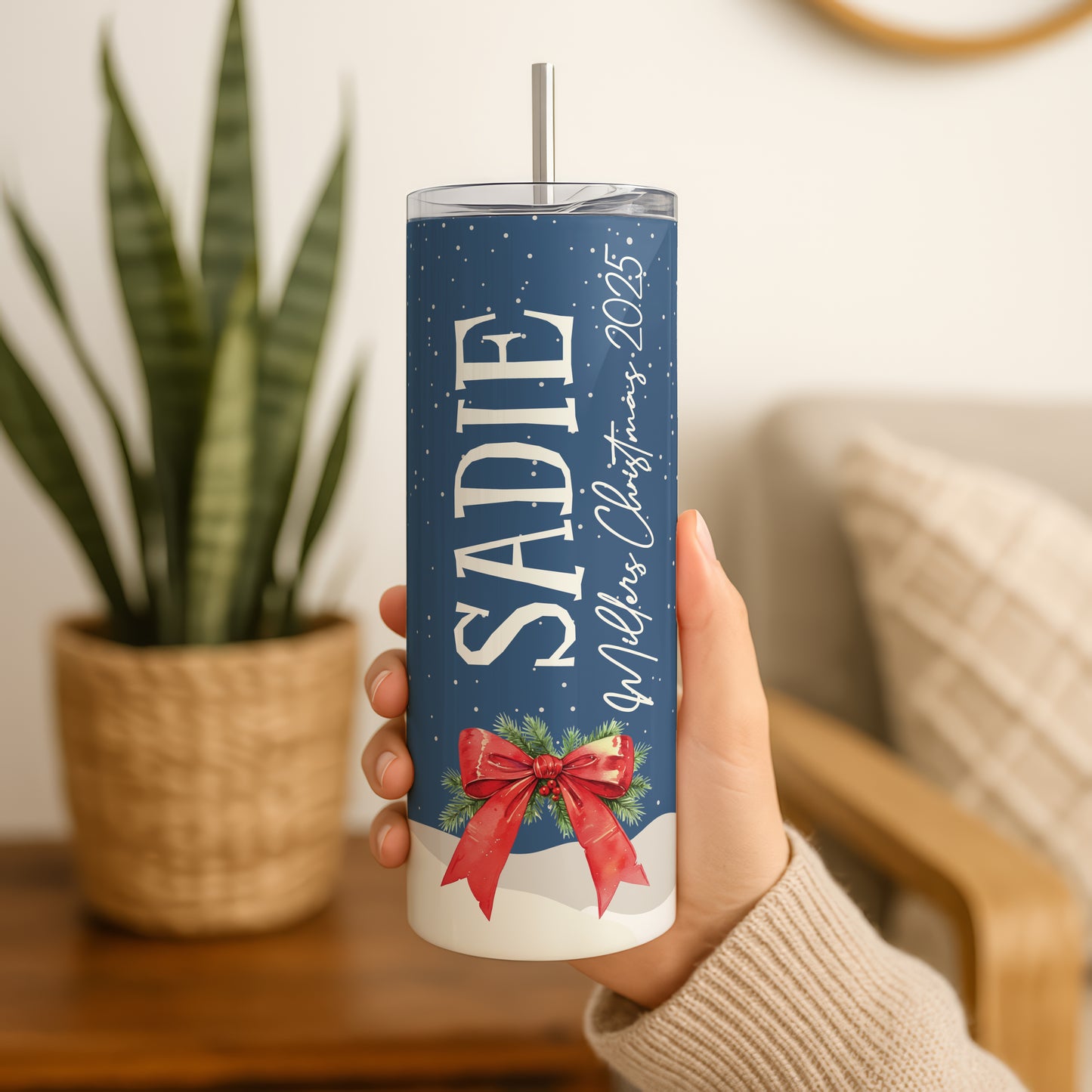 Personalized Christmas Tumbler Set: Festive Family Gifts, Stocking Stuffer