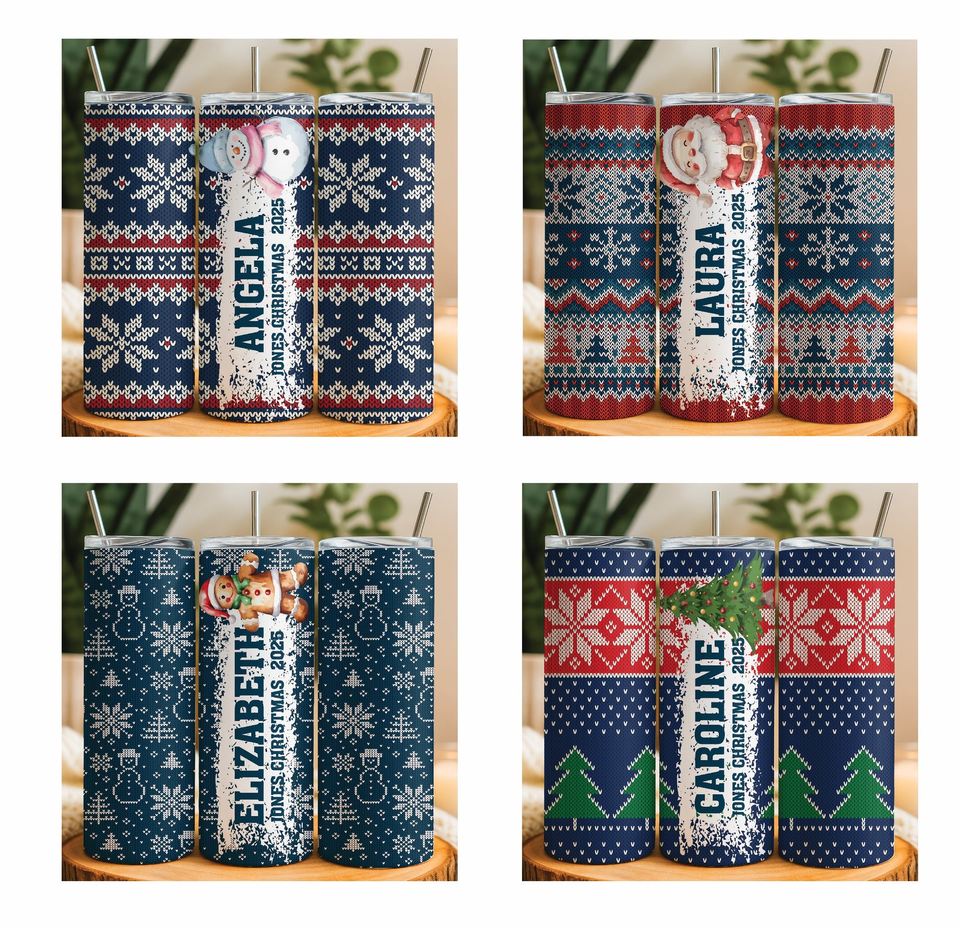 Personalize your Holiday Cheer with Festive Family Tumblers & More!