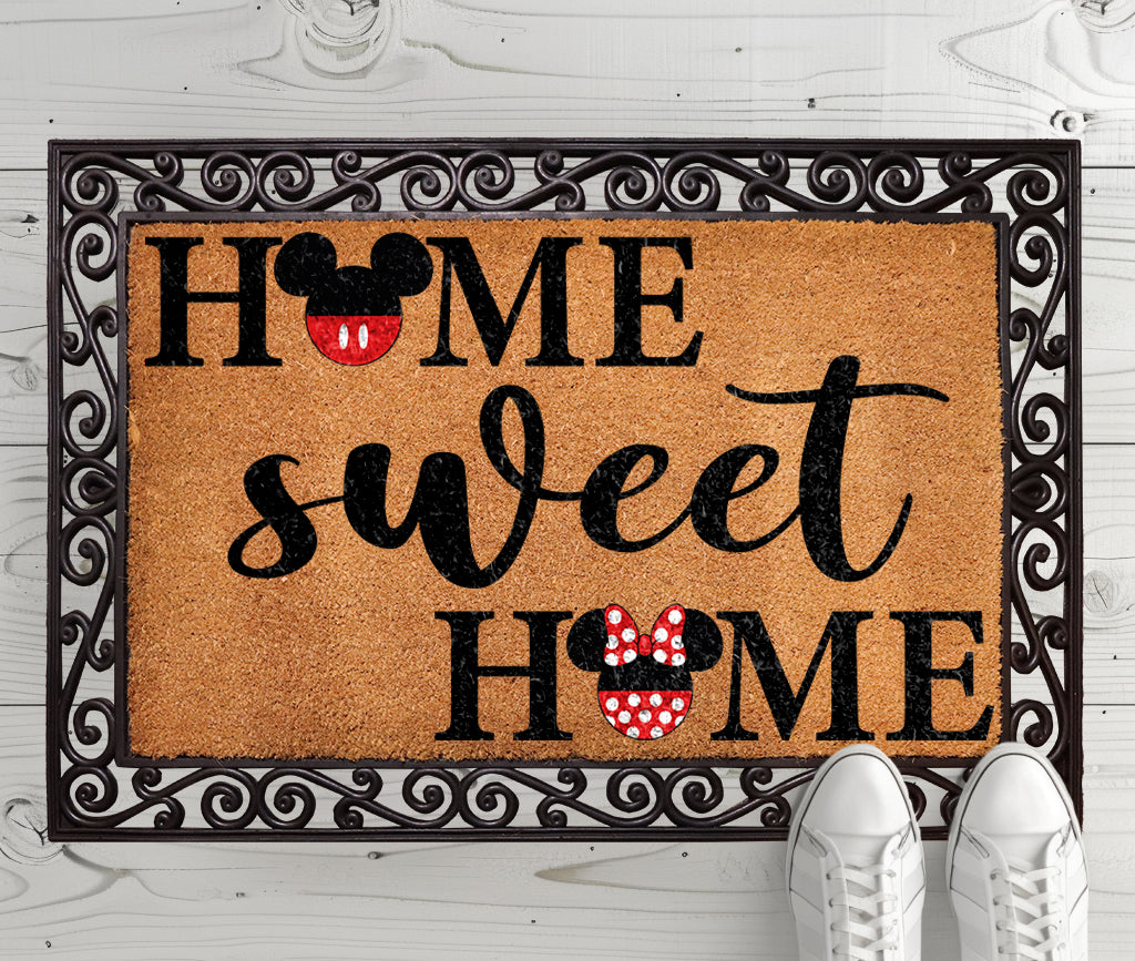Home Sweet Home: Mickey And Minnie Doormat, Ideal Housewarming Gift