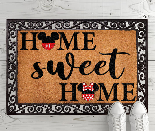Home Sweet Home: Mickey And Minnie Doormat, Ideal Housewarming Gift