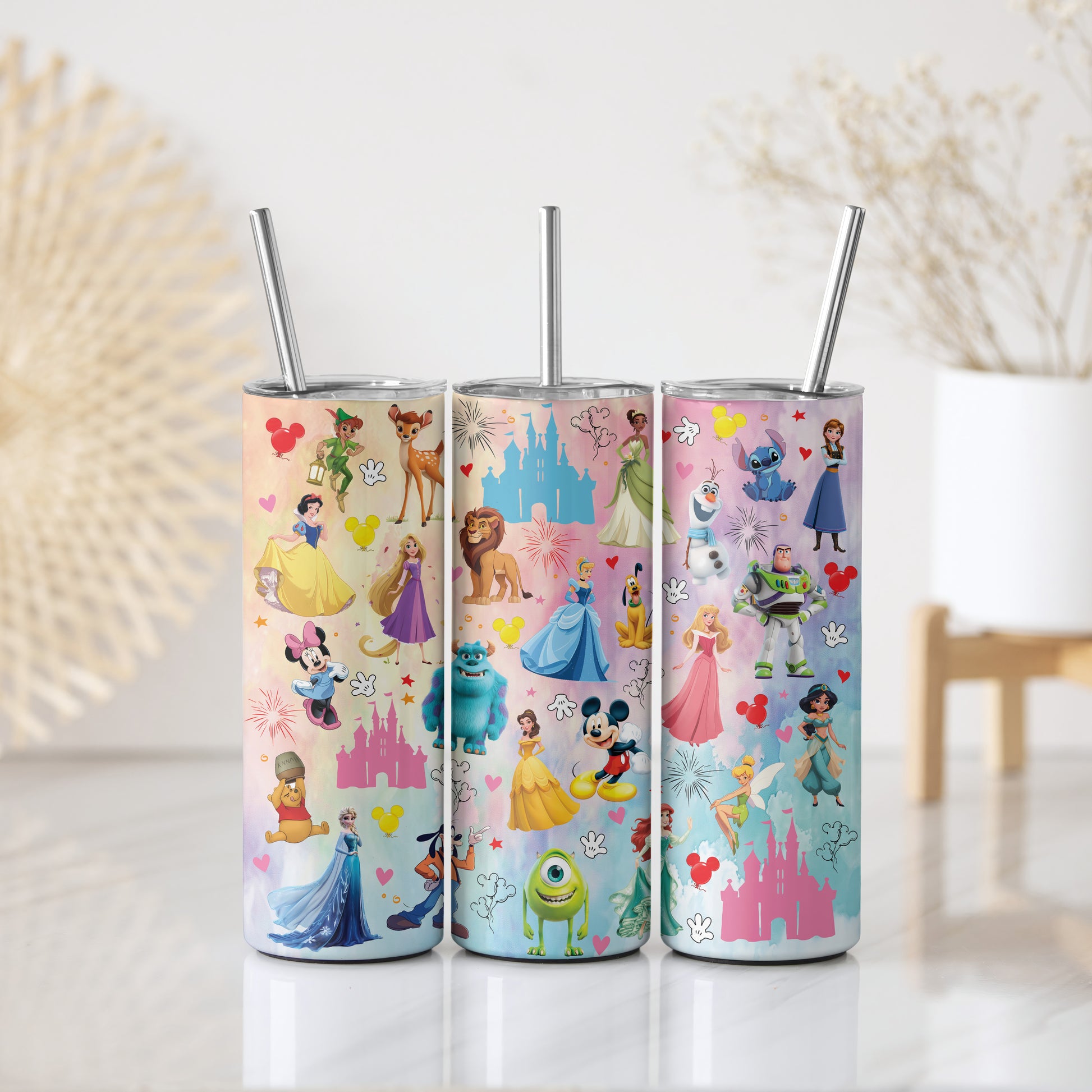 Stainless Steel Tumbler, Insulated Magic Kingdom Water Bottle, Reusable Mug