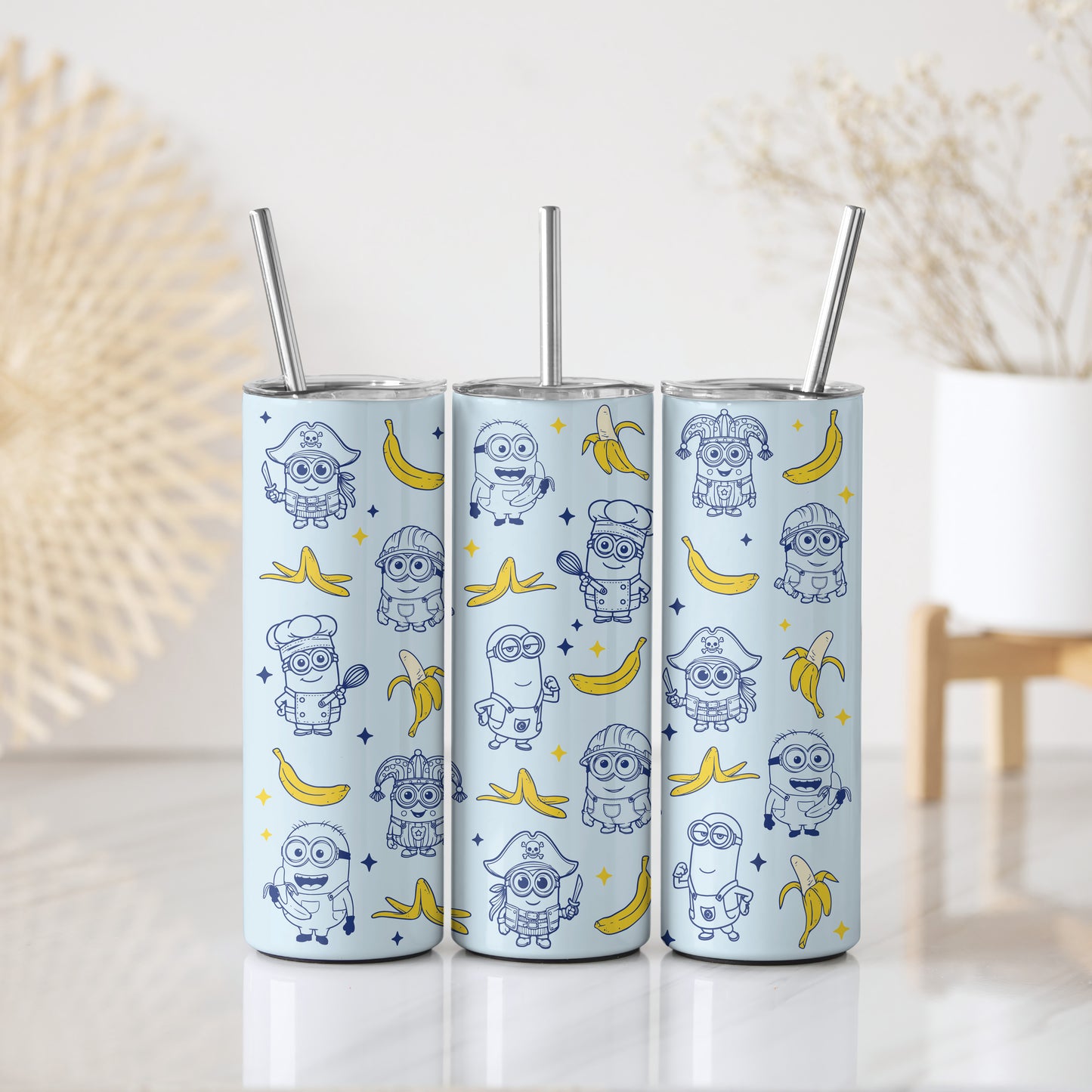 Cute Minions Stainless Steel Tumbler, Despicable Me Inspired Insulated Cup
