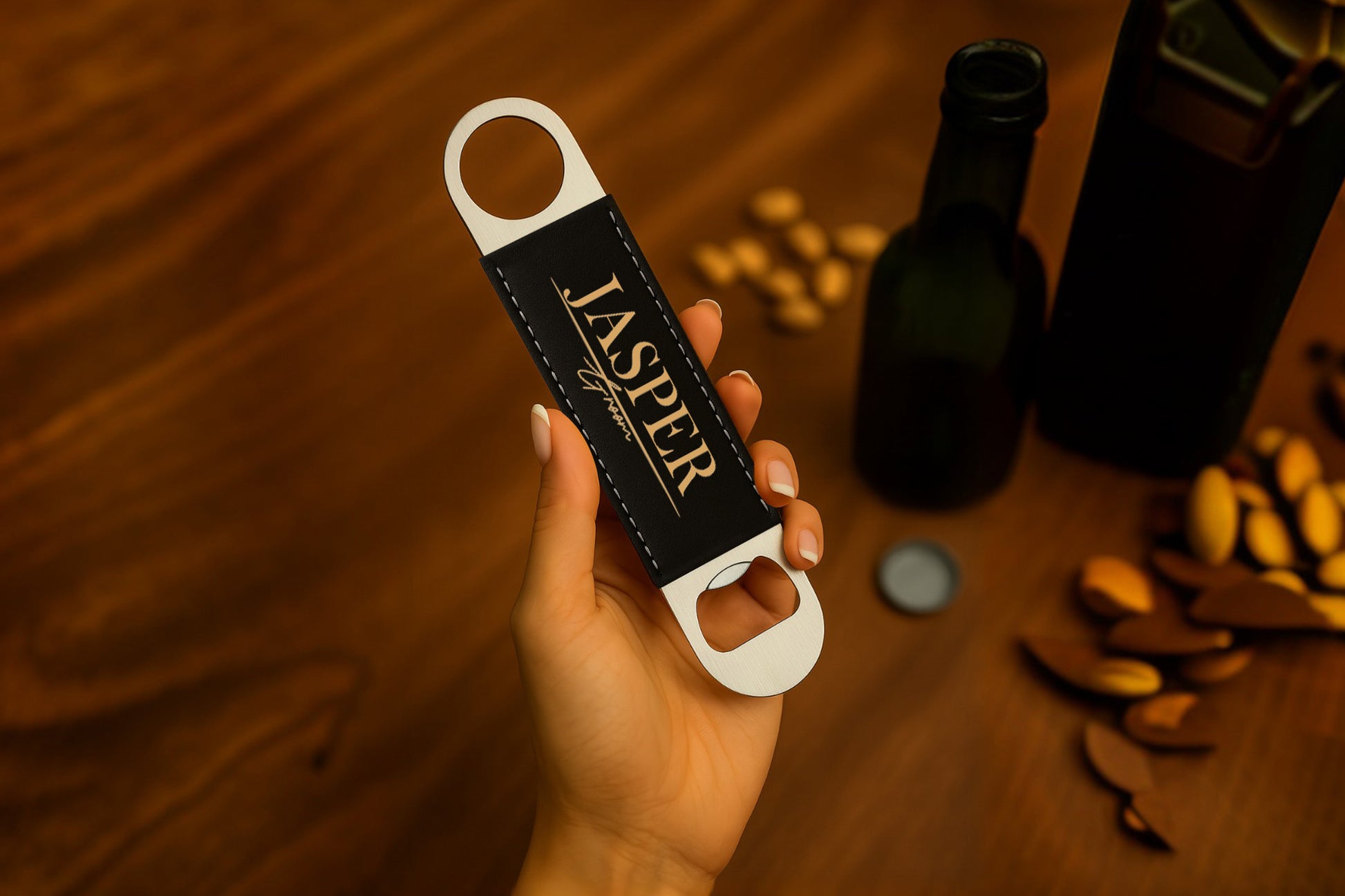 Custom Engraved Bottle Opener, Perfect Gift for Groomsmen and Dad
