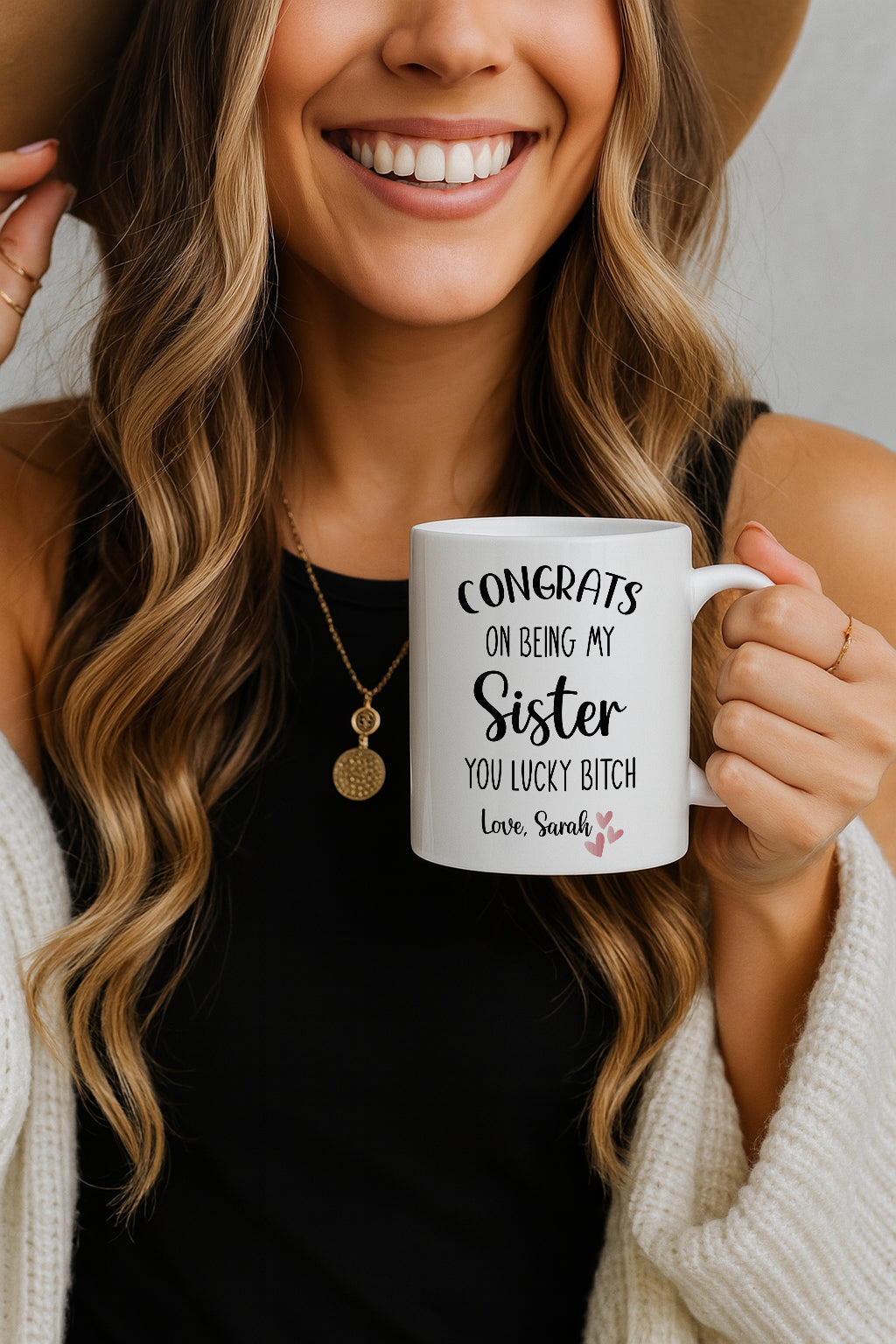 Personalized Funny Sister Mug, Siblings Ceramic Cup, Family Drinkware Gift