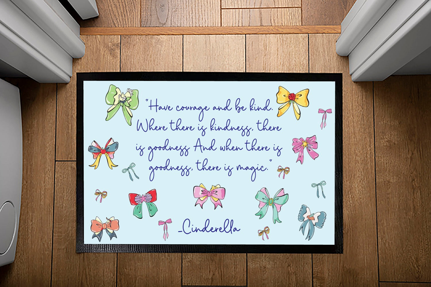 Cute coquette bows doormat, Princess room décor, Inspirational welcome mat