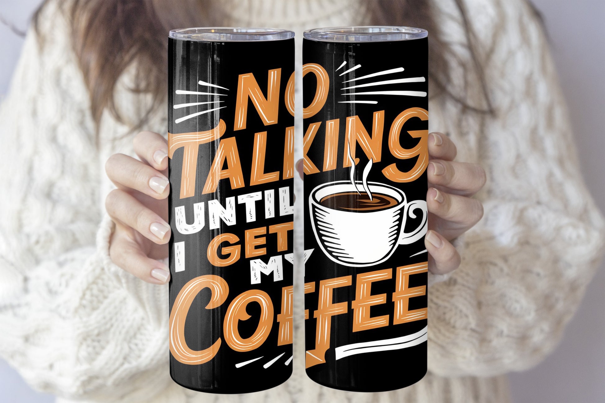 Humorous Stainless Steel Tumbler, Funny Coffee Lovers Insulated Cup