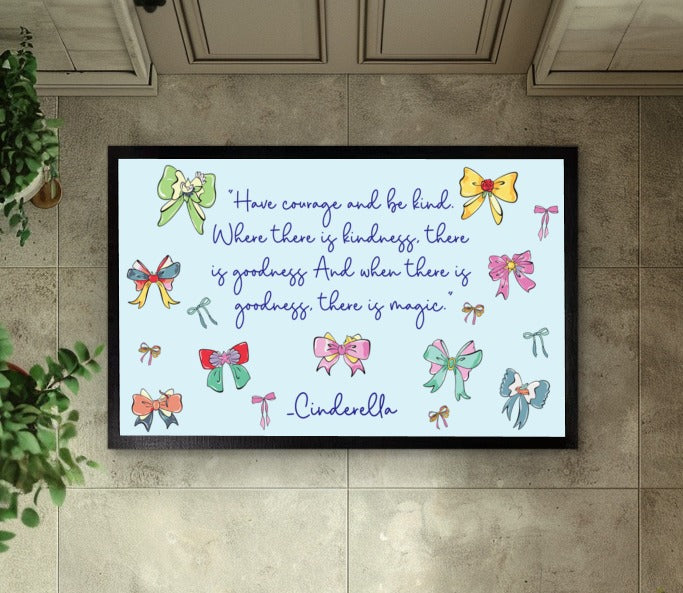 Cute coquette bows doormat, Princess room décor, Inspirational welcome mat