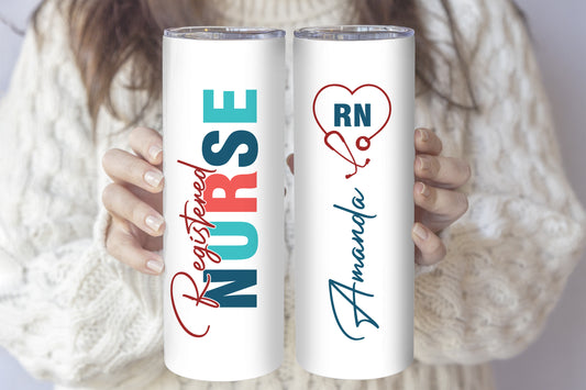 Personalized Nurse Tumbler, Stainless Steel, Ideal Gift for Graduation.