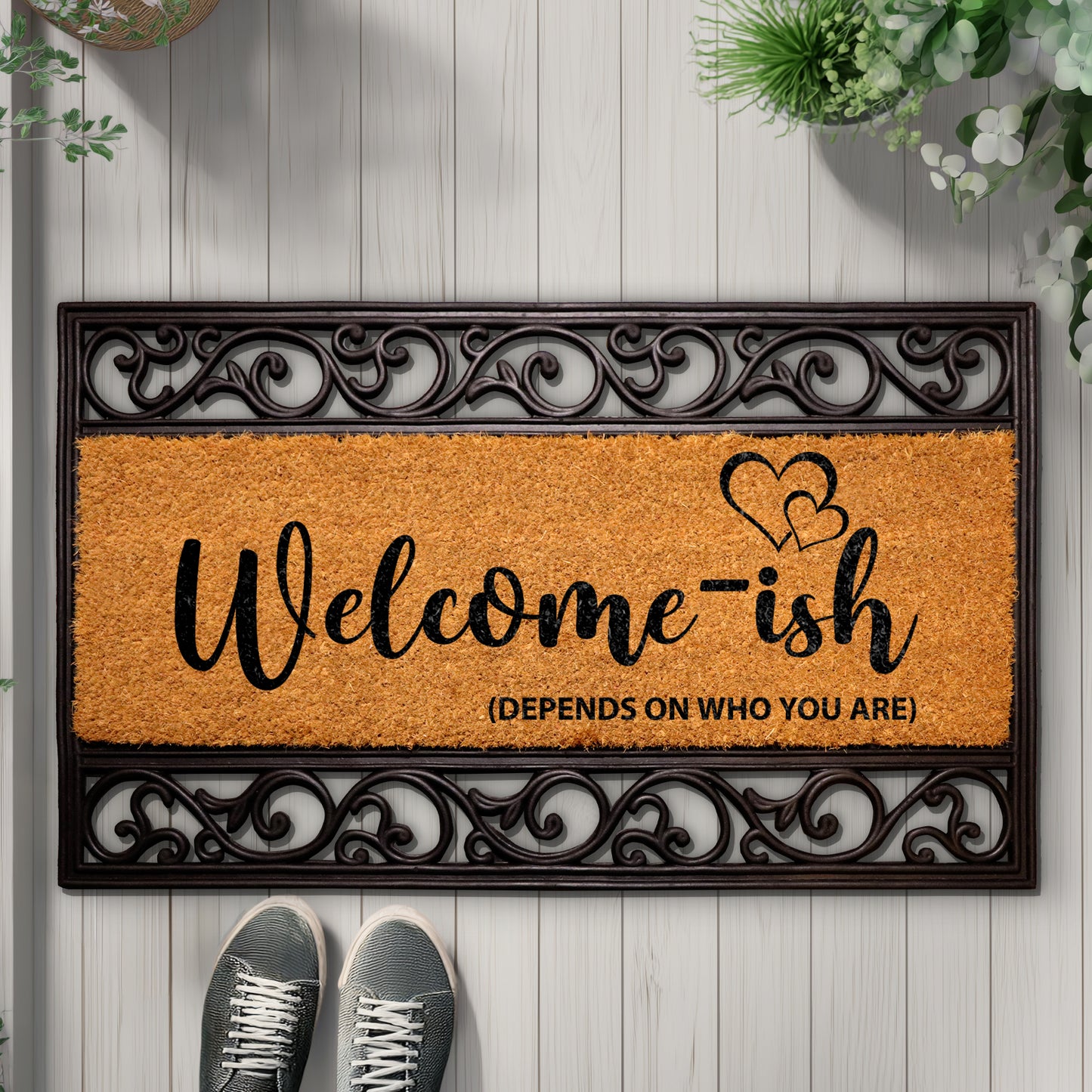 Welcome-ish, Sarcastic Doormat: Funny Farmhouse Style, Perfect New Home Gift!