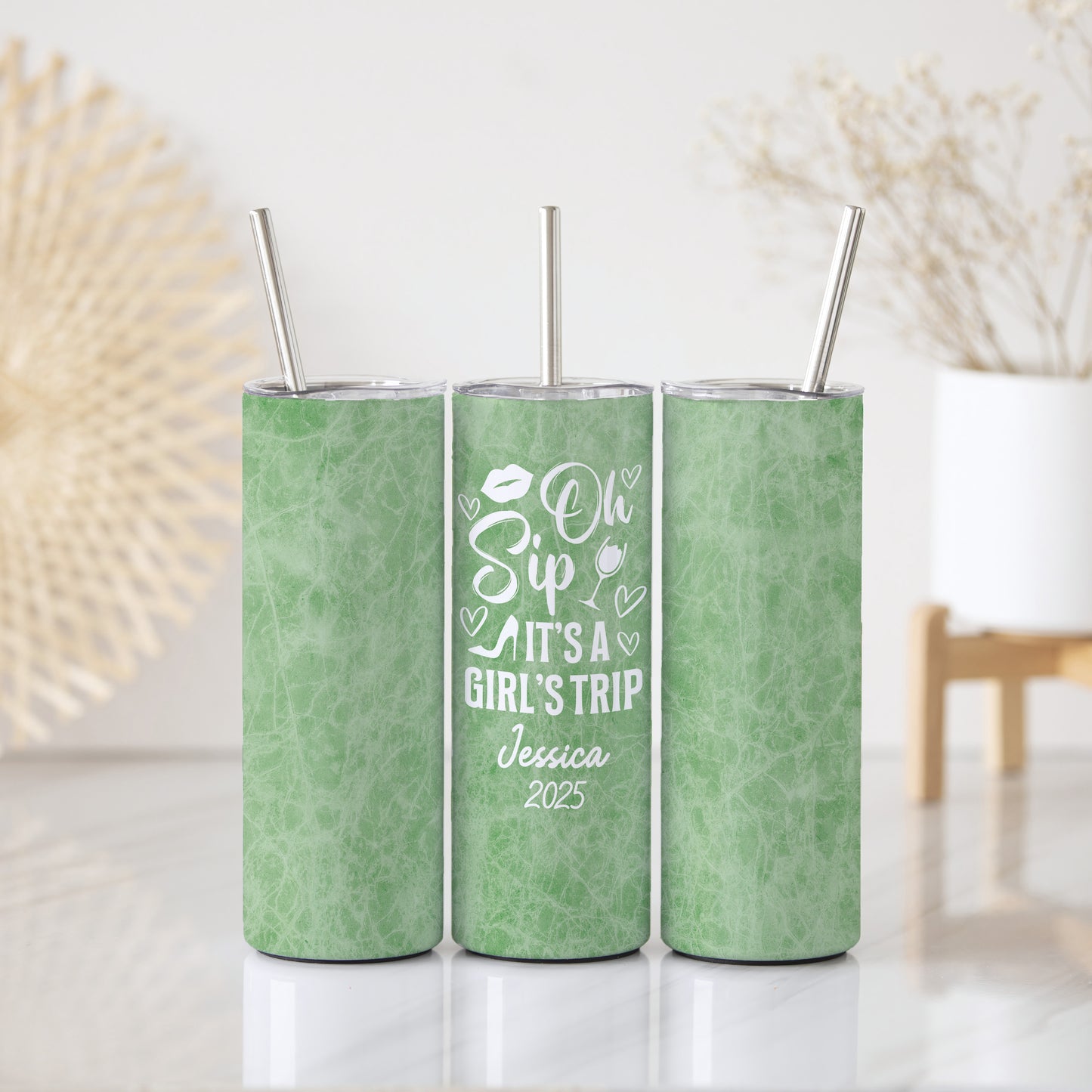 Personalized Insulated Tumbler Set: Girls Trip Essentials, Travel in Style!