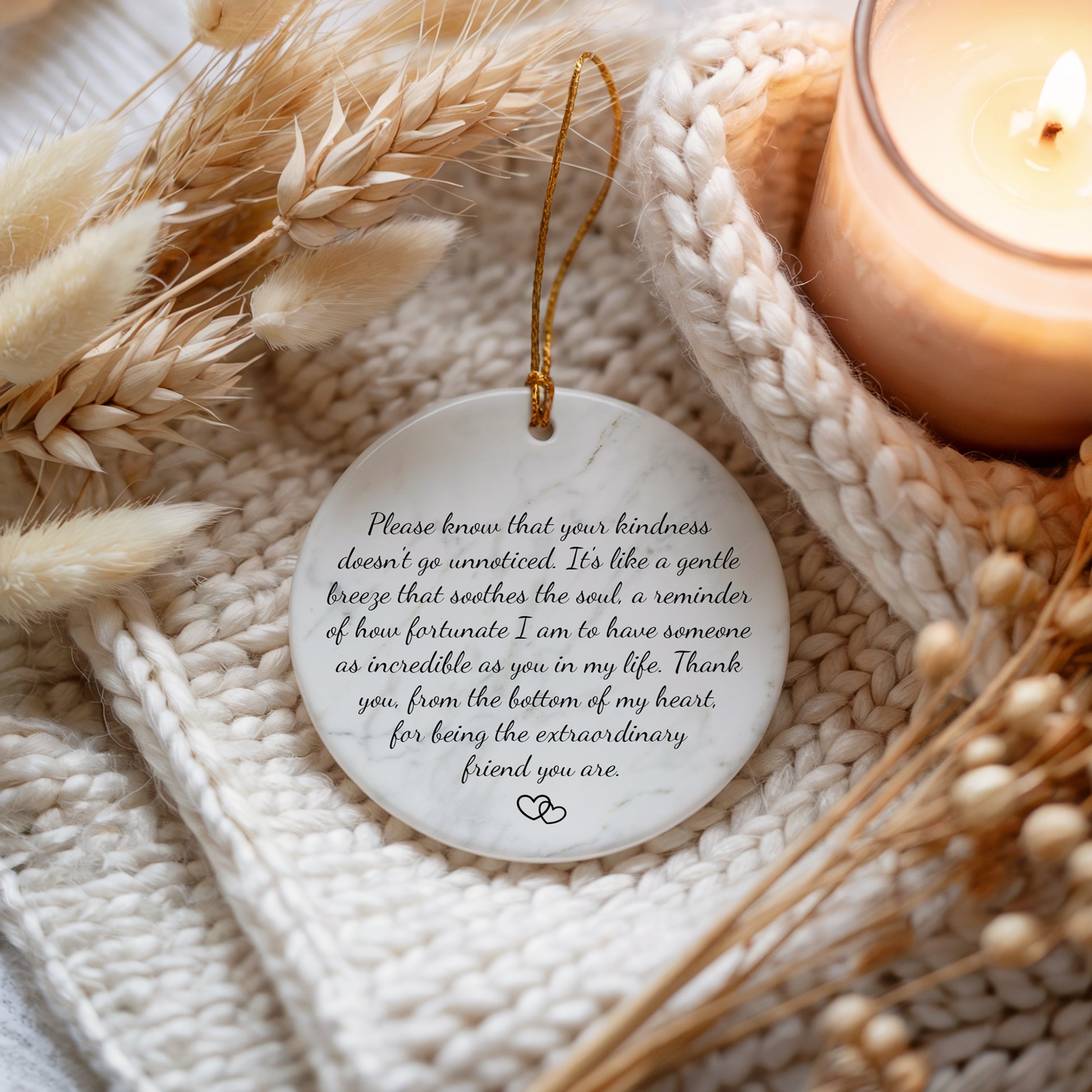 Best Friend Thank You Ornament, Cherish Friendship with Inspirational Keepsake