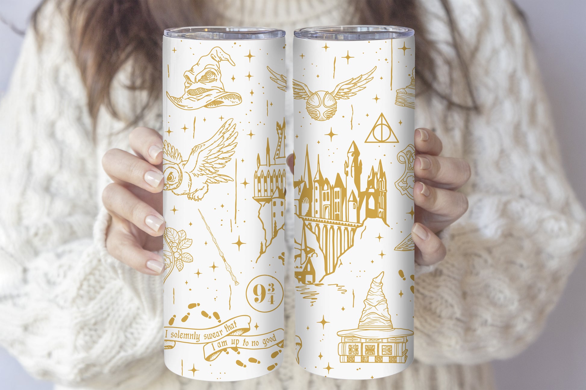Magical Harry Potter Tumbler, Hogwarts-inspired Steel Water Bottle, Insulated Cup