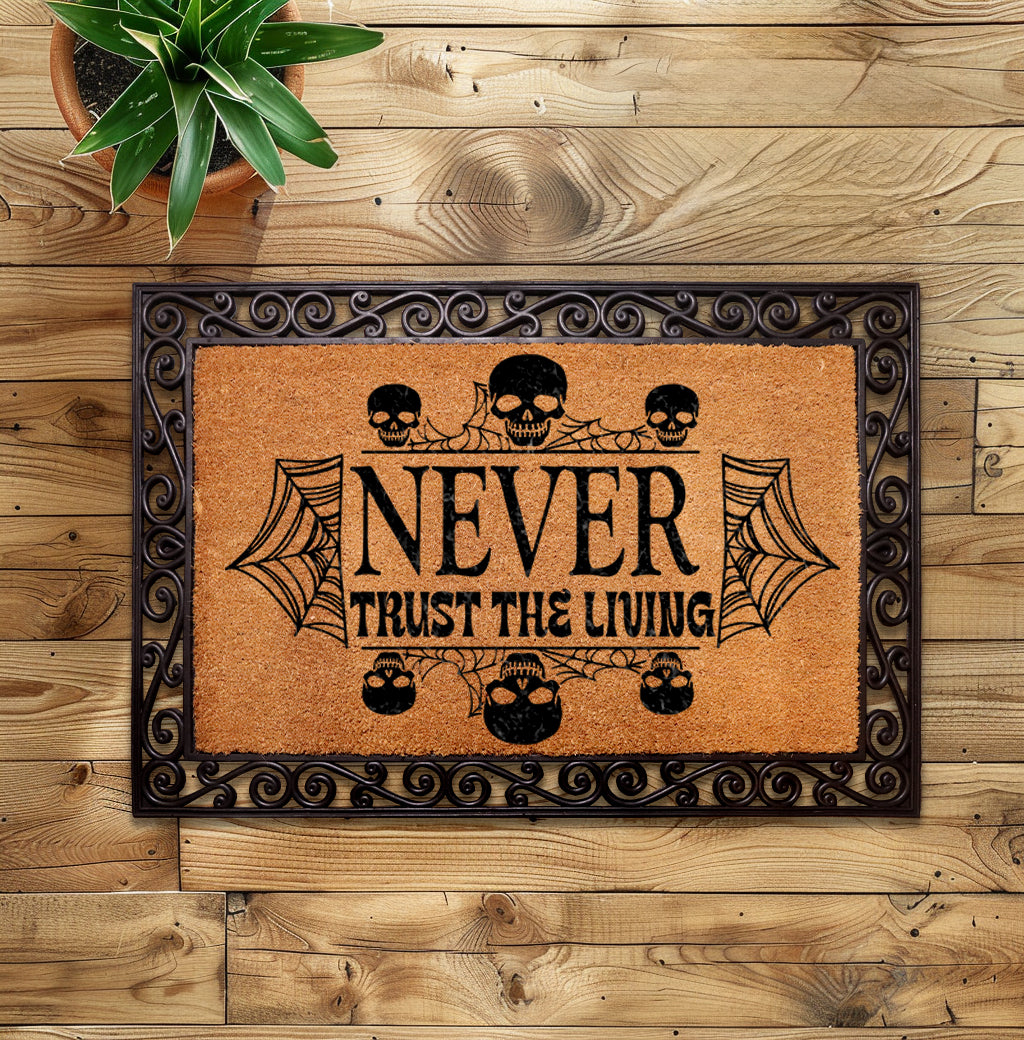 Elevate Your Entryway with Skull & Web Doormat, Perfect New Home Gift!