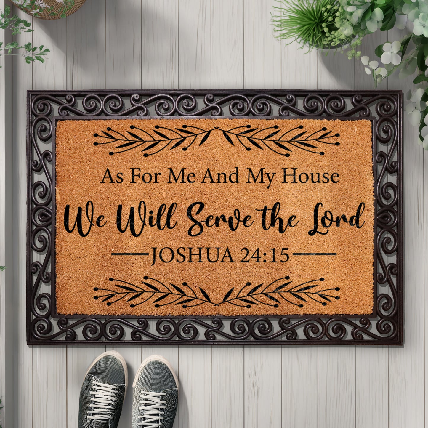 Religious Door Mat, Inspirational Entryway Rug, God Bless Home