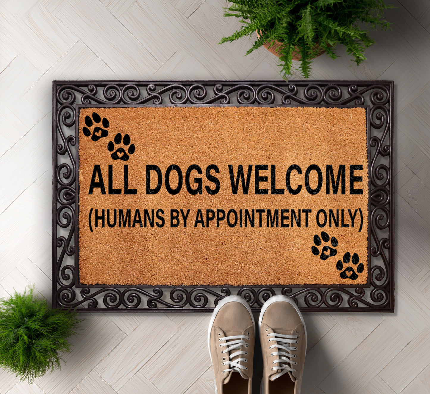 Whimsical Dog Welcome Mat, Perfect for Every Pet Lover!