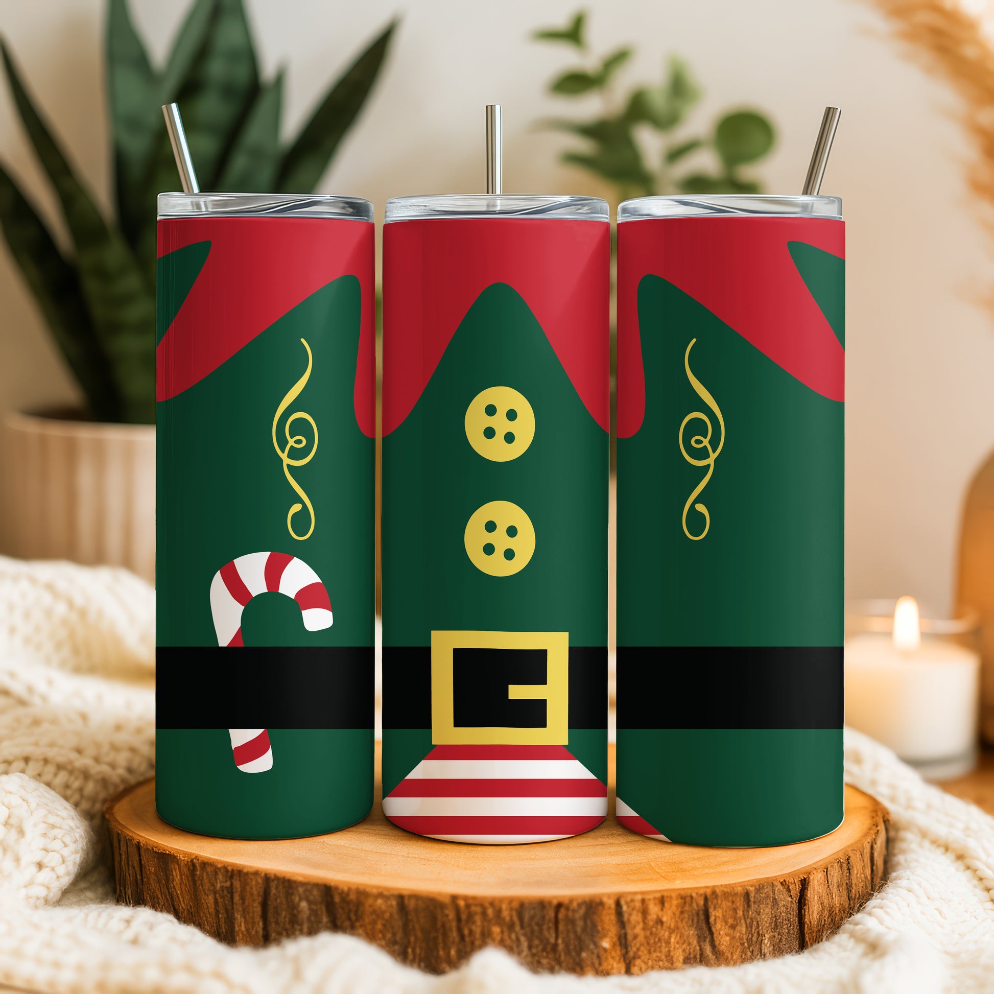 Vibrant Christmas Theme Tumblers, Cute kids Xmas Gifts, Stocking Stuffer