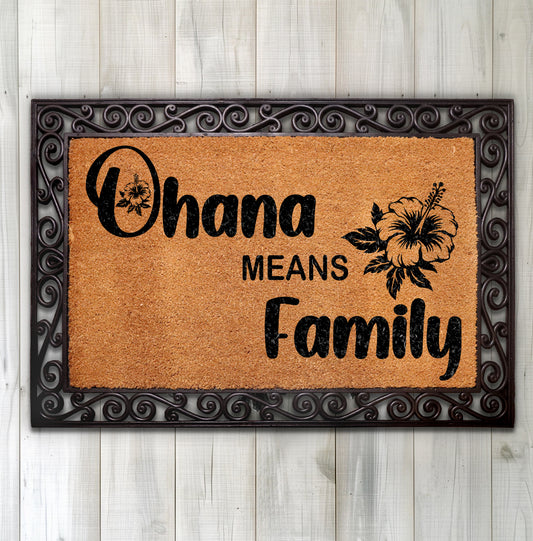 Lilo And Stitch Welcome Mat, Tropical Family Doormat For You
