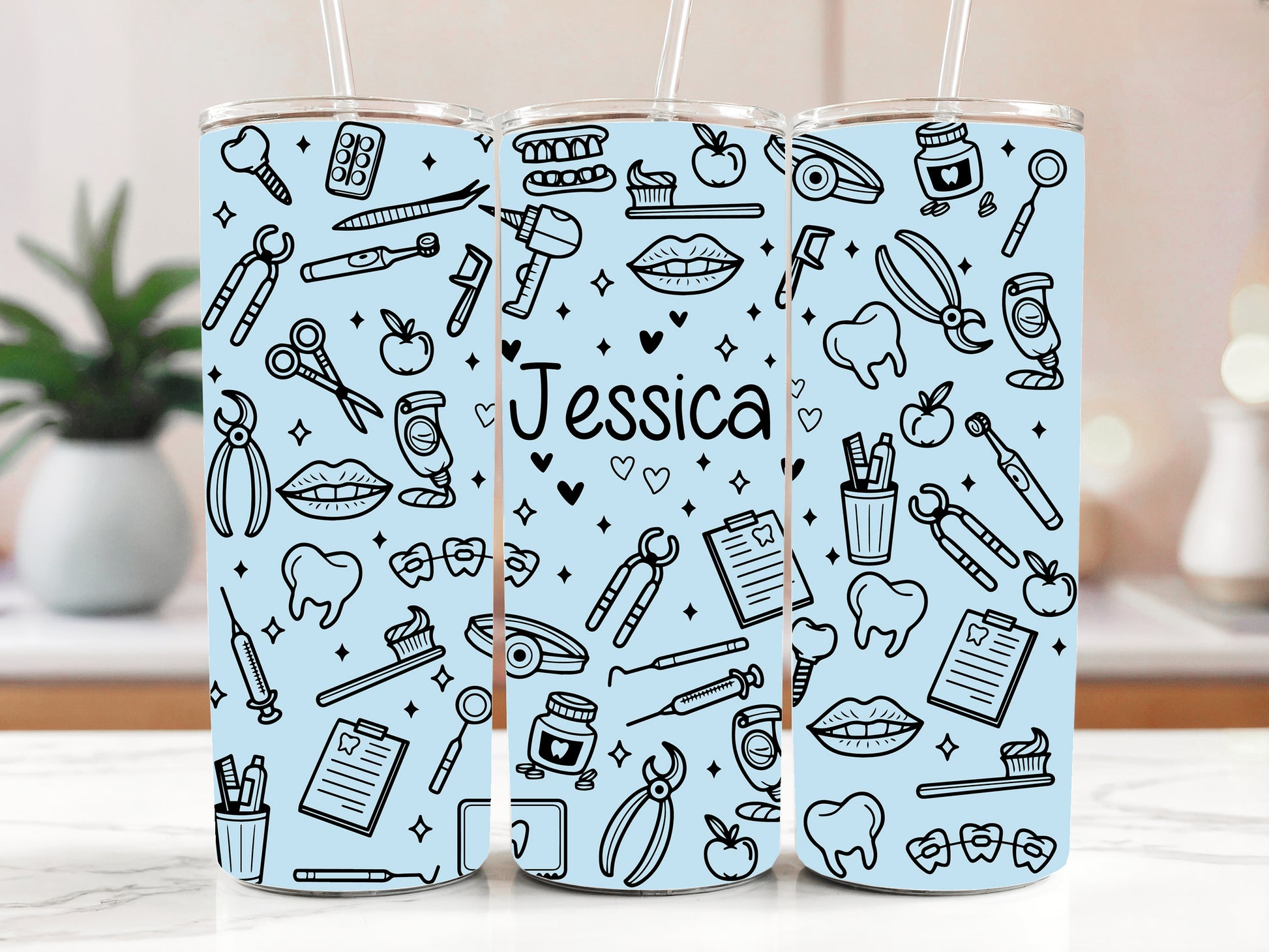Dentist's Custom Stainless Steel Tumbler, Dental Assistant Graduation Gift