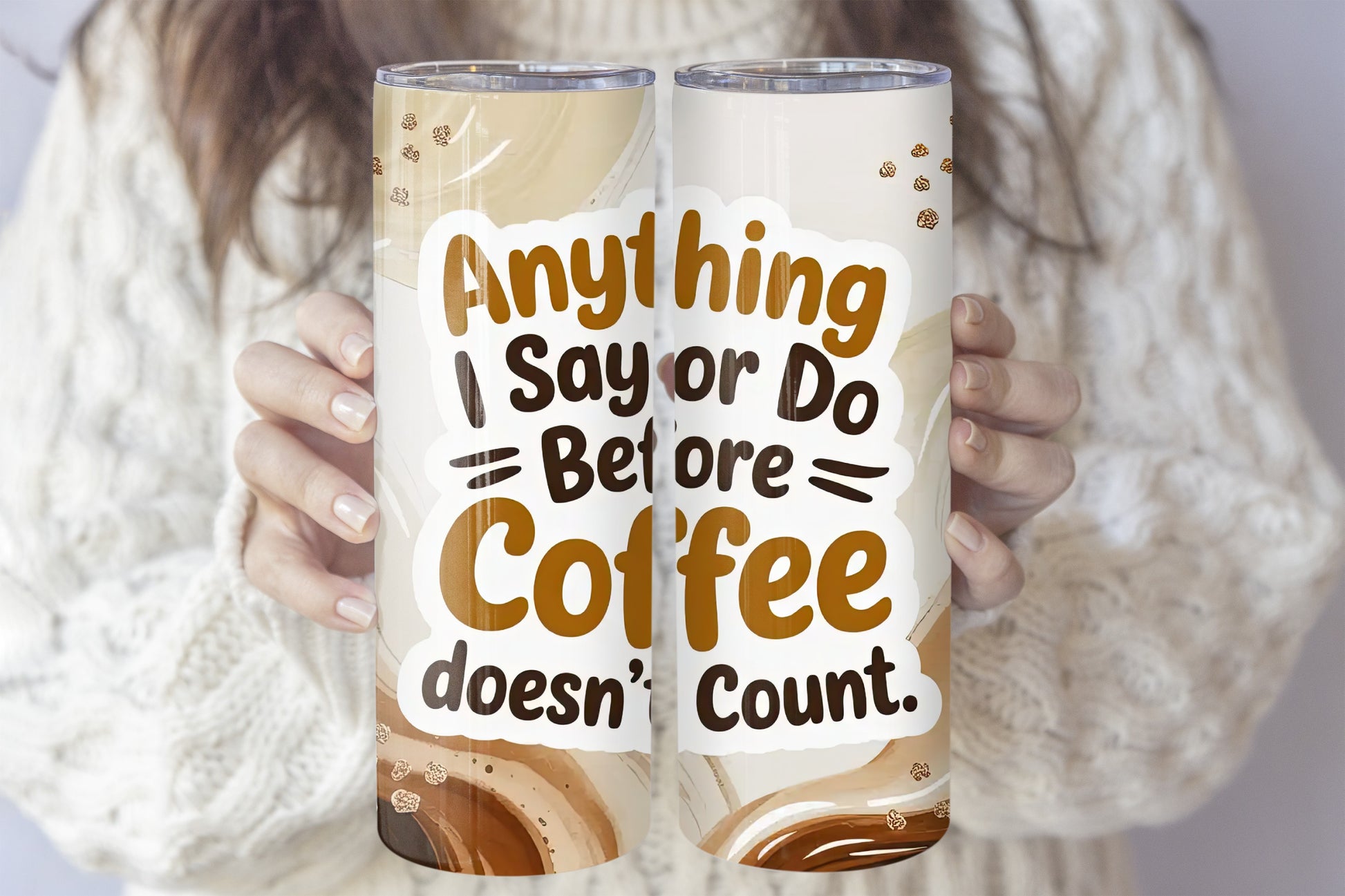 Morning Disclaimer: Coffee Lover Insulated Tumbler, Funny Caffeine Addict