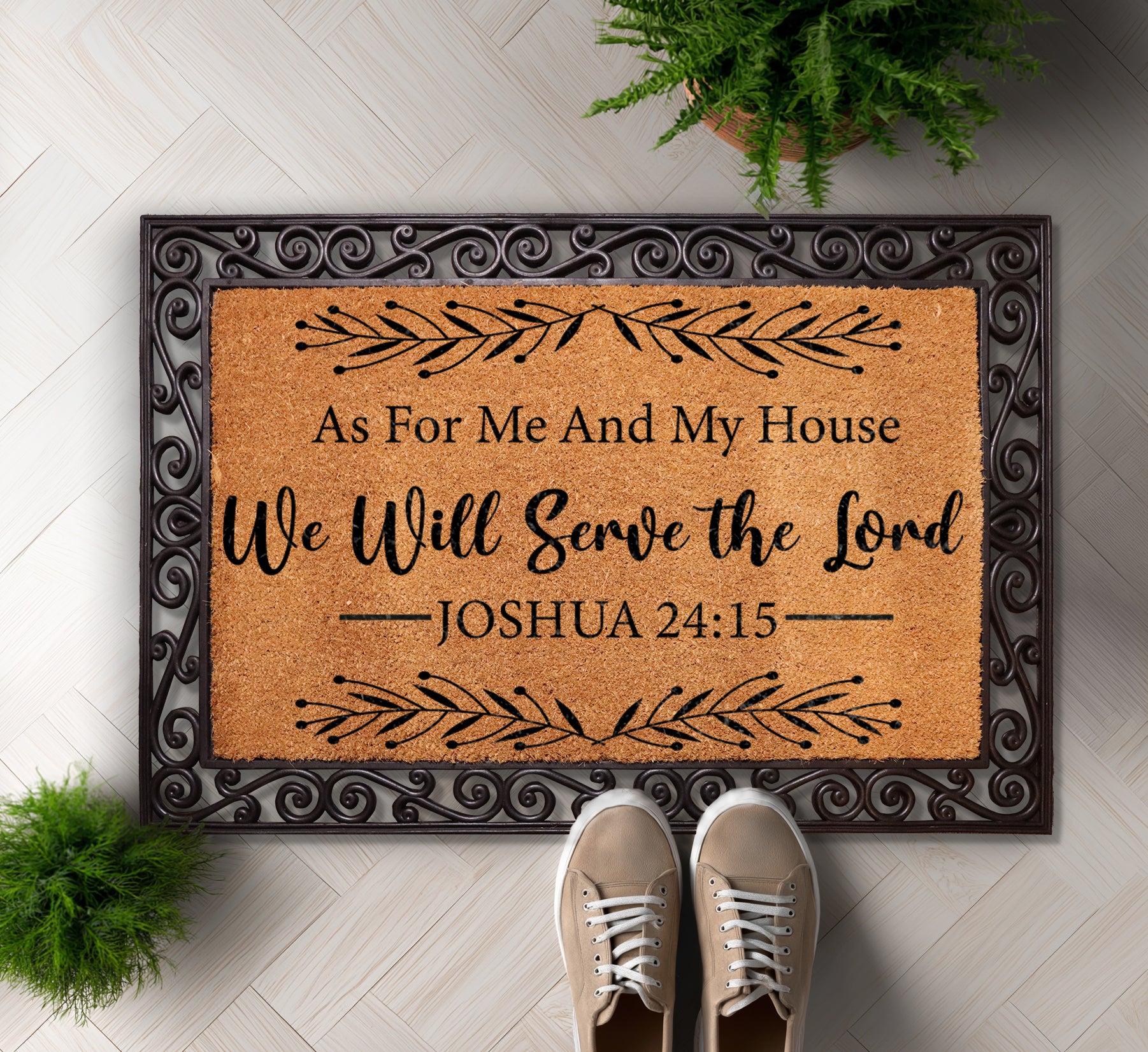 Religious Door Mat, Inspirational Entryway Rug, God Bless Home