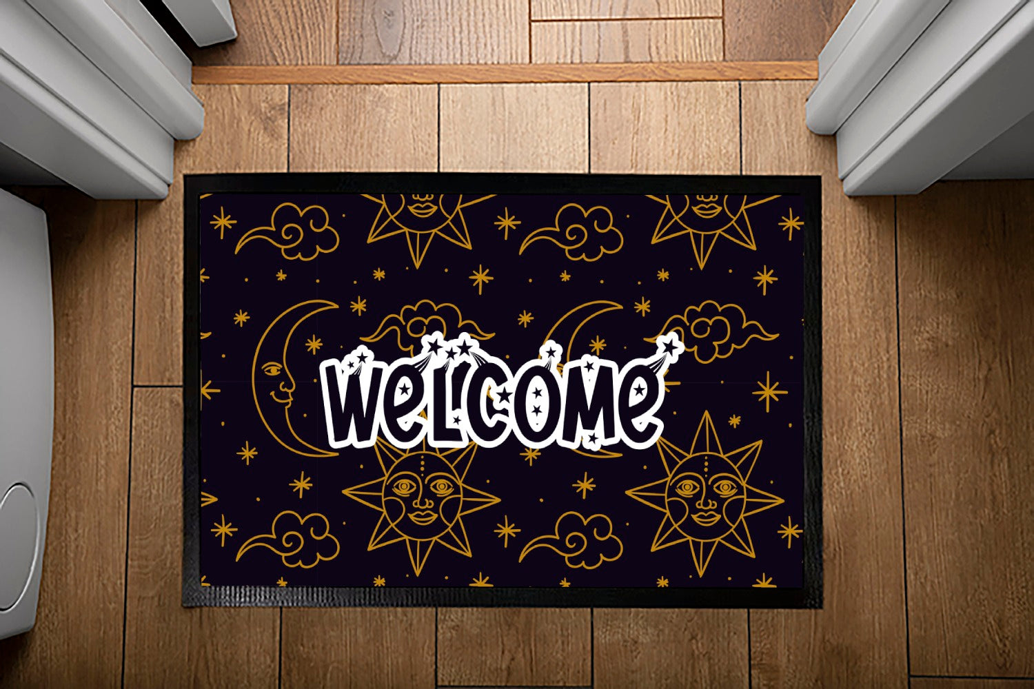 Celestial Welcome Doormat, Embrace the Night Sky at Your Doorstep