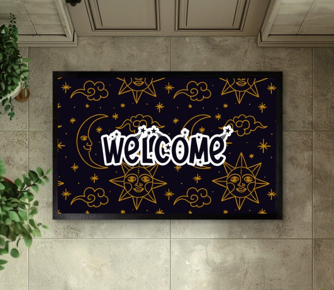 Celestial Welcome Doormat, Embrace the Night Sky at Your Doorstep