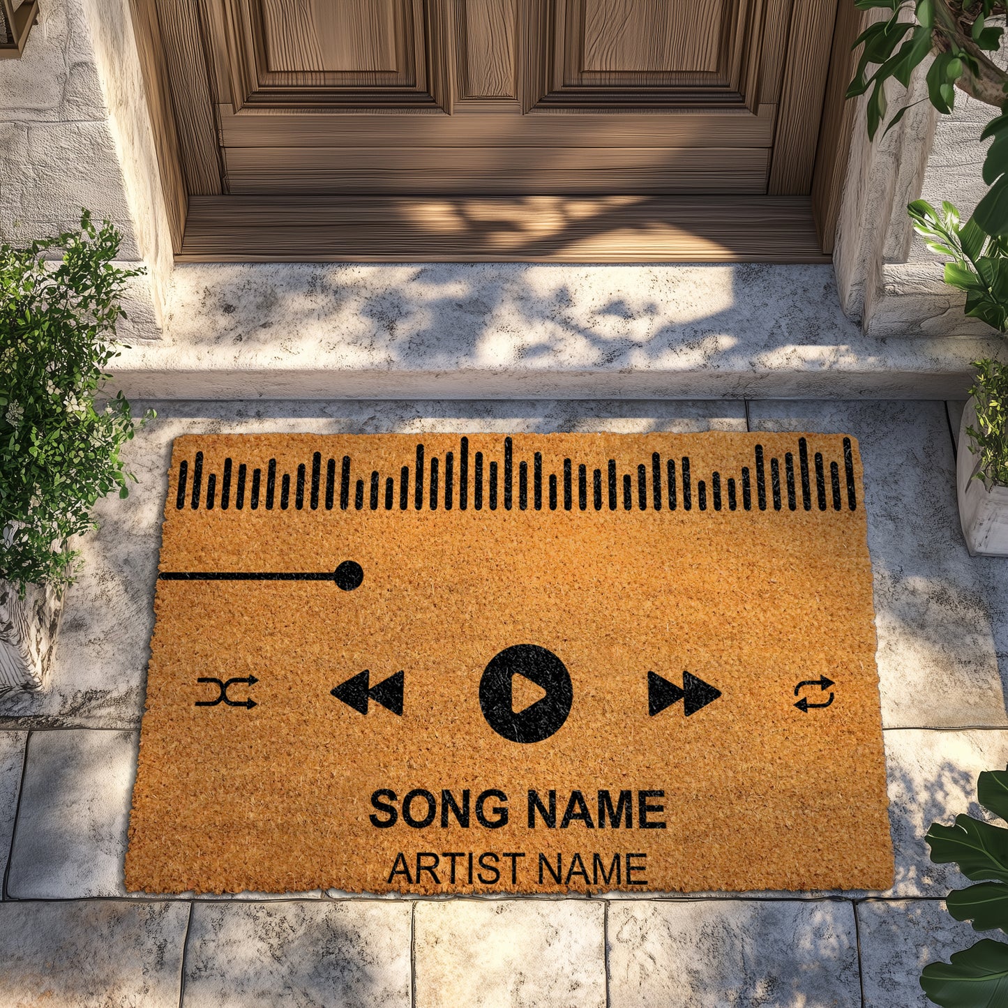 Personalized Music Doormat: Welcome Music Lovers with Custom Song, Artist